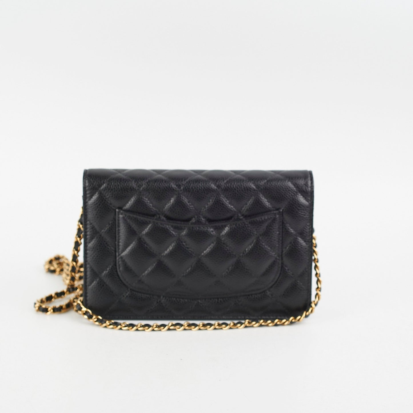 Chanel Wallet On Chain WOC Caviar Black GHW - Microchipped