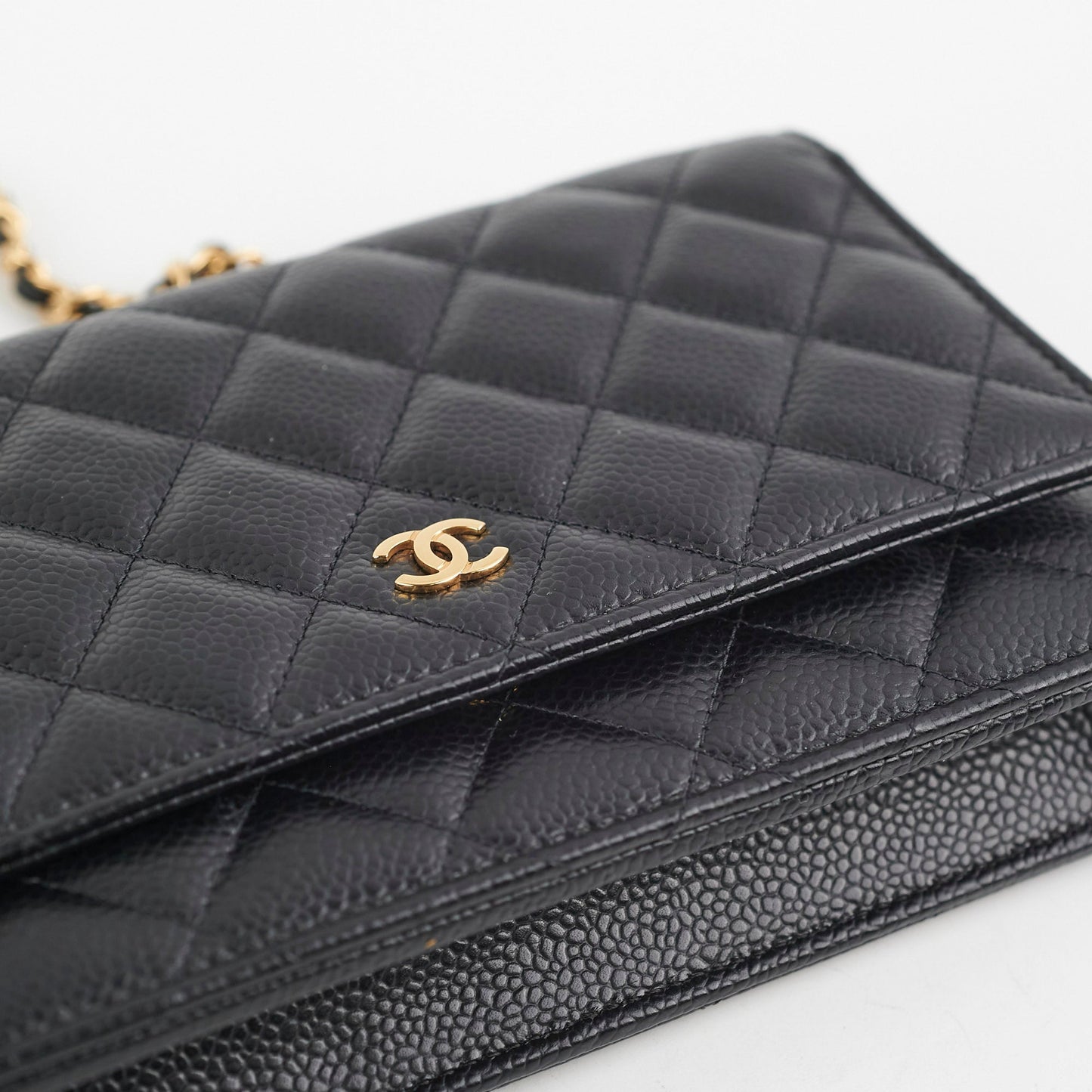 Chanel Wallet On Chain WOC Caviar Black GHW - Microchipped