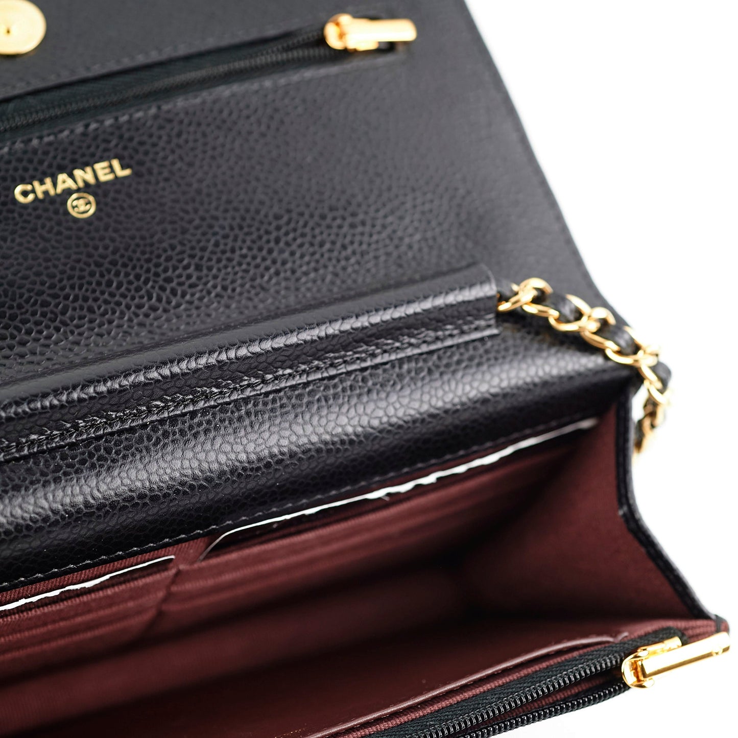 Chanel Wallet On Chain WOC Caviar Black GHW - Microchipped