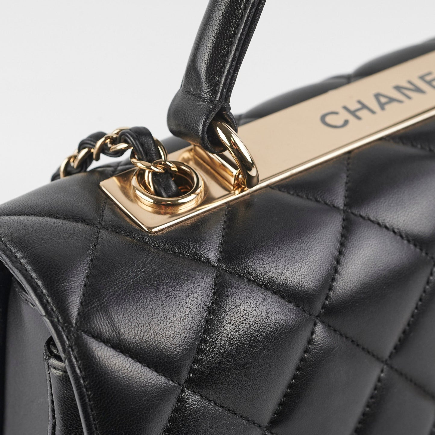 Chanel CC Trendy Medium Black Lambskin