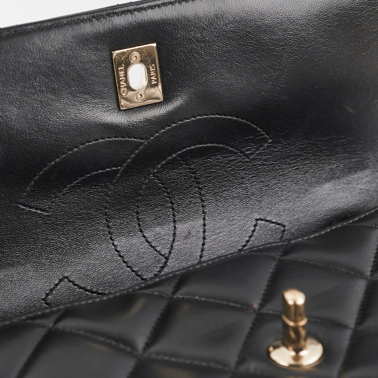 Chanel CC Trendy Medium Black Lambskin