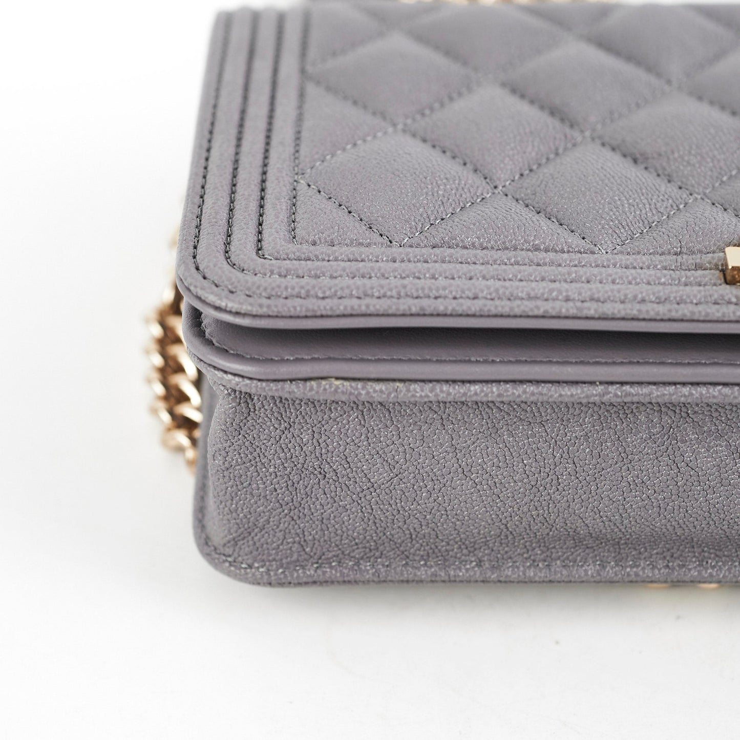 Deal of the Week - Chanel Boy Caviar Wallet On Chain Grey -30 Series