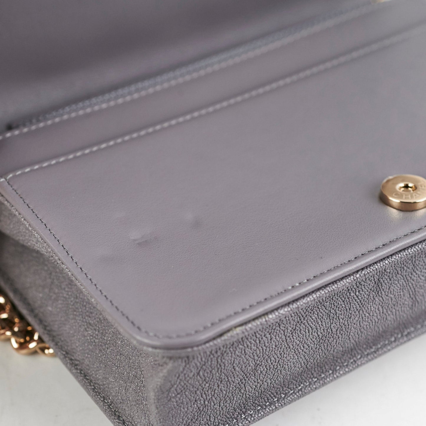 Deal of the Week - Chanel Boy Caviar Wallet On Chain Grey -30 Series