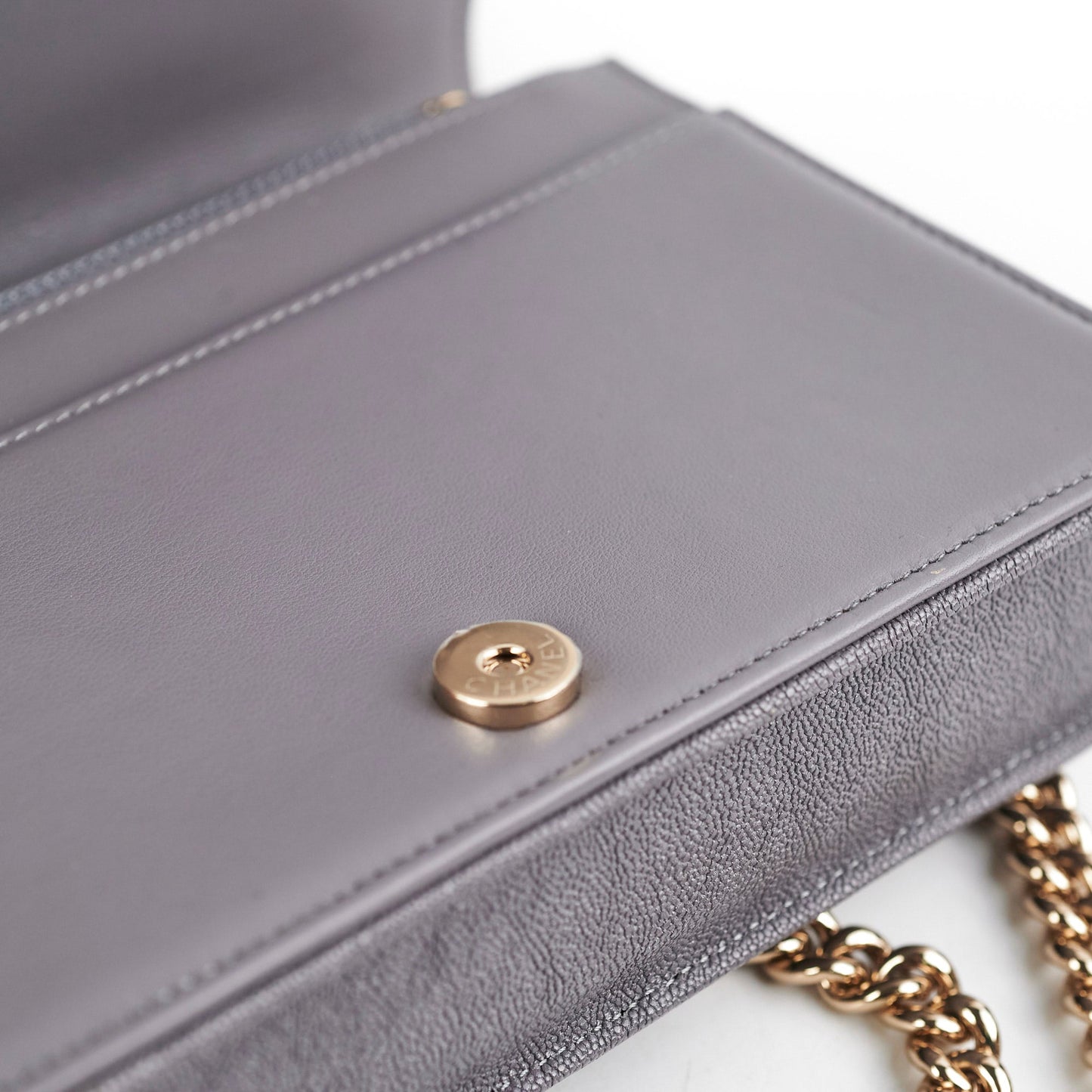 Deal of the Week - Chanel Boy Caviar Wallet On Chain Grey -30 Series