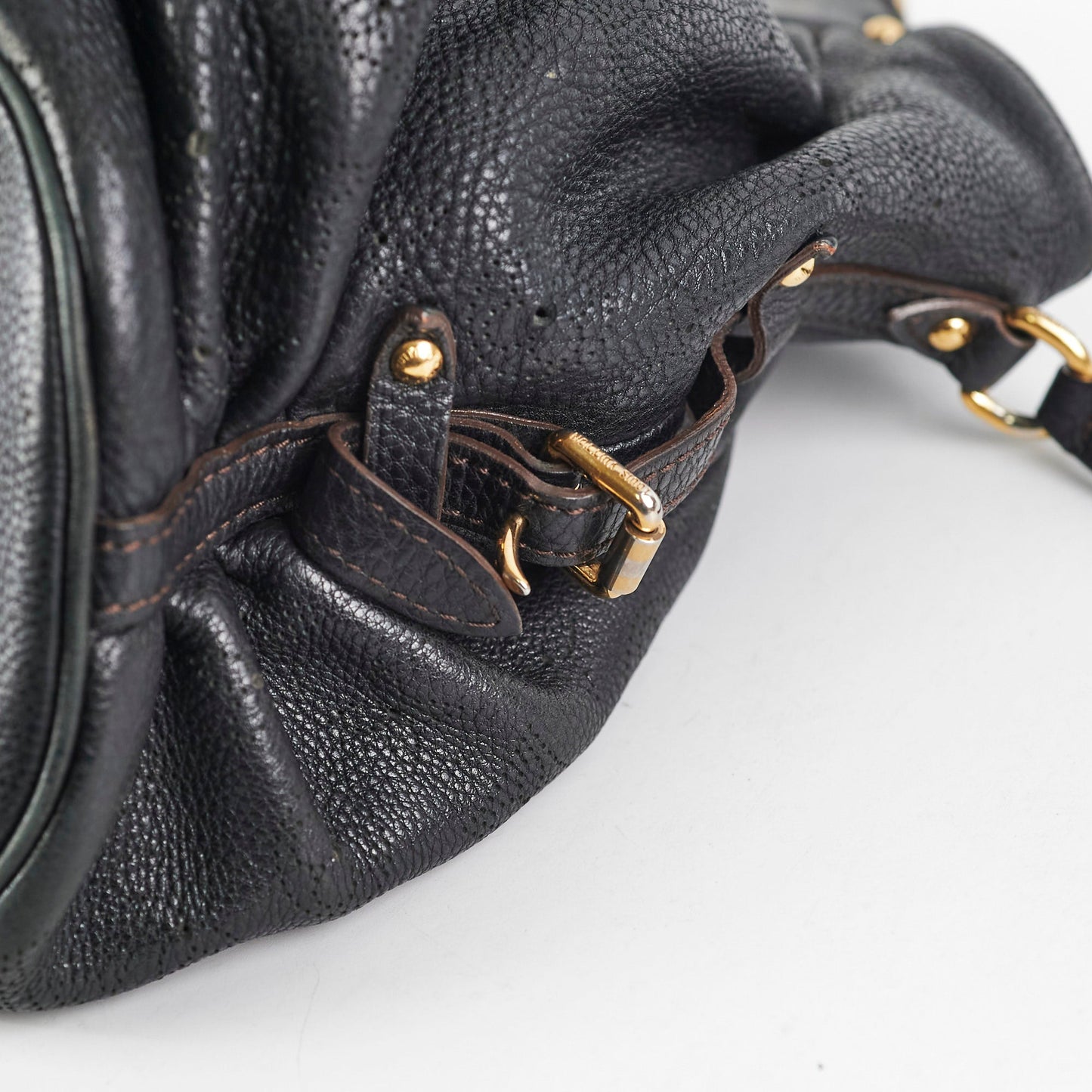 Louis Vuitton Monogram Mahina Black Shoulder Bag