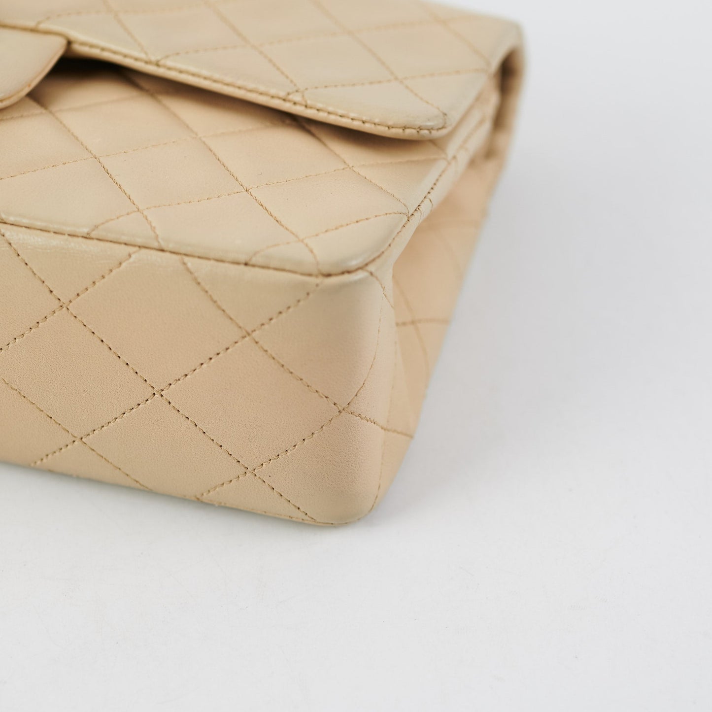 Chanel Small  Double Flap Lambskin Beige