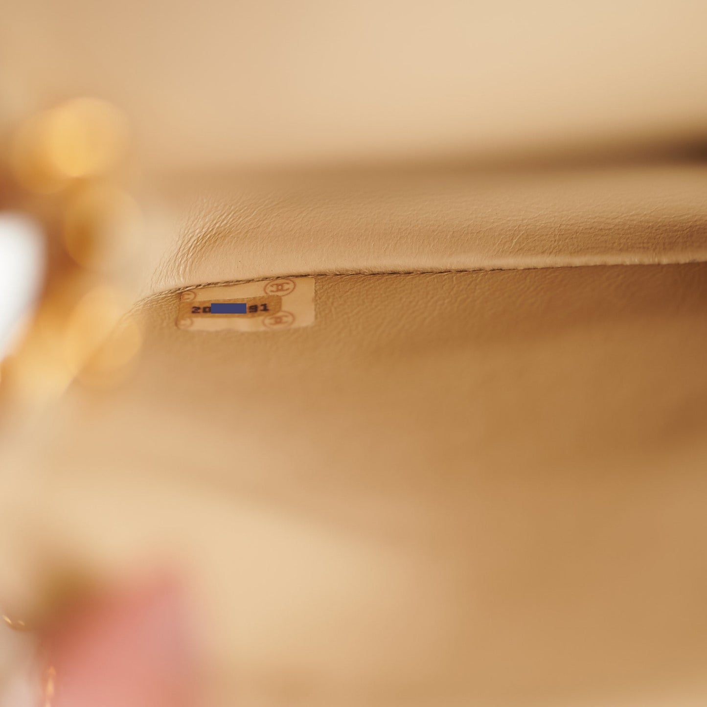Chanel Small  Double Flap Lambskin Beige