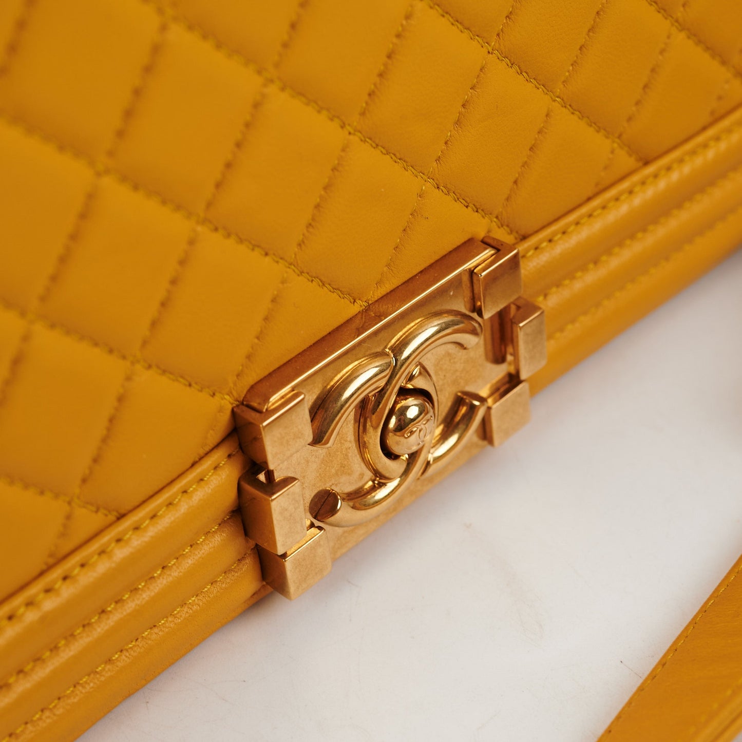 ITEM 24 - Chanel Boy Old Medium Mustard
