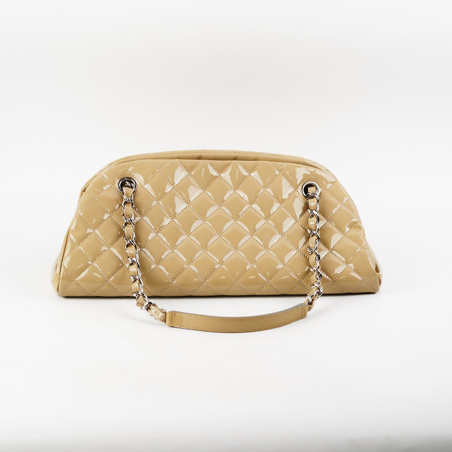 Chanel Mademoiselle Sage Patent Bowler Bag