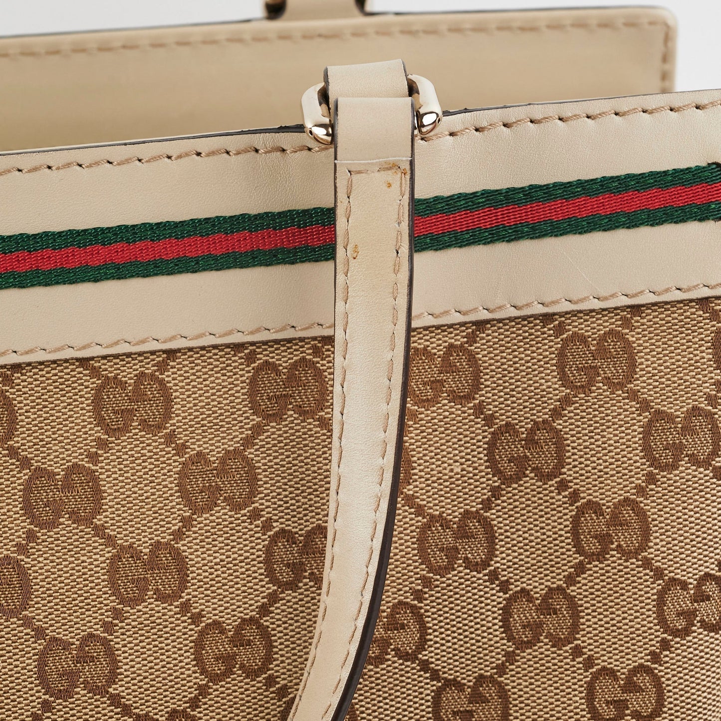 Gucci Monogram Vintage Shoulder Tote