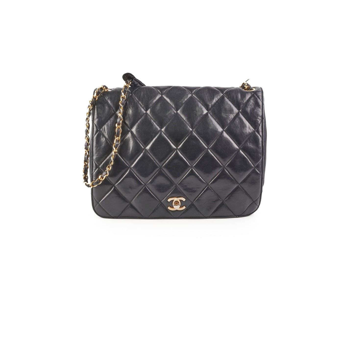 Chanel  Lambskin Black Shoulder Bag