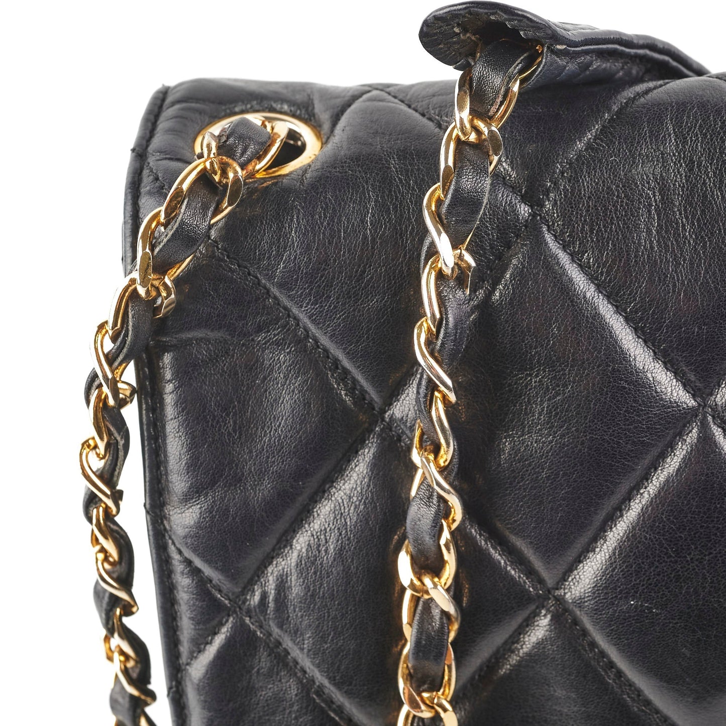 Chanel  Lambskin Black Shoulder Bag