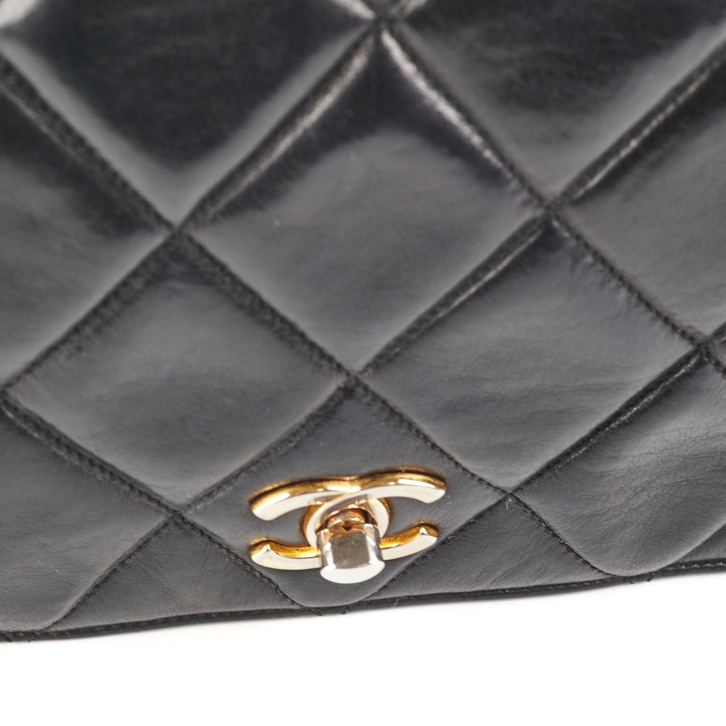 Chanel  Lambskin Black Shoulder Bag