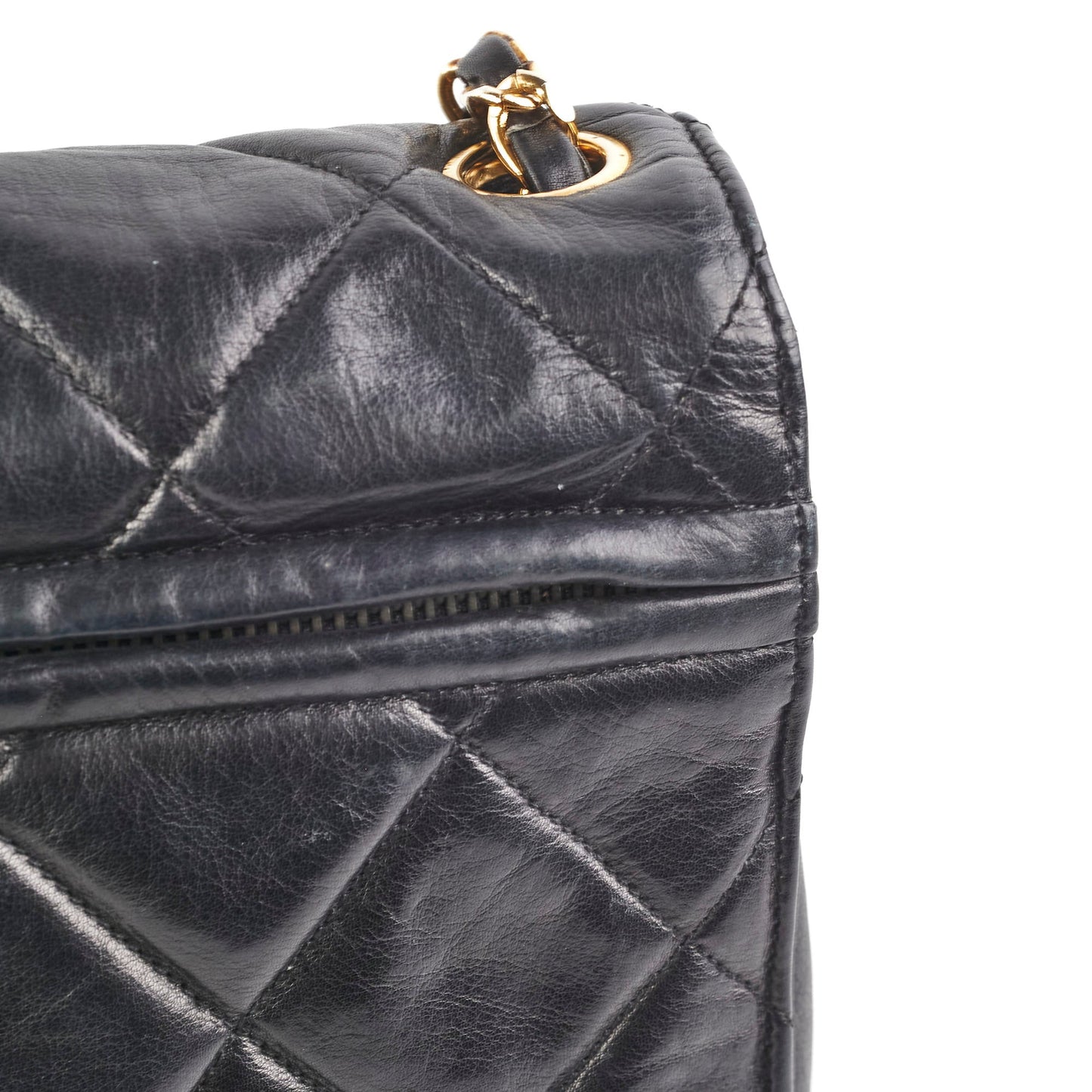 Chanel  Lambskin Black Shoulder Bag