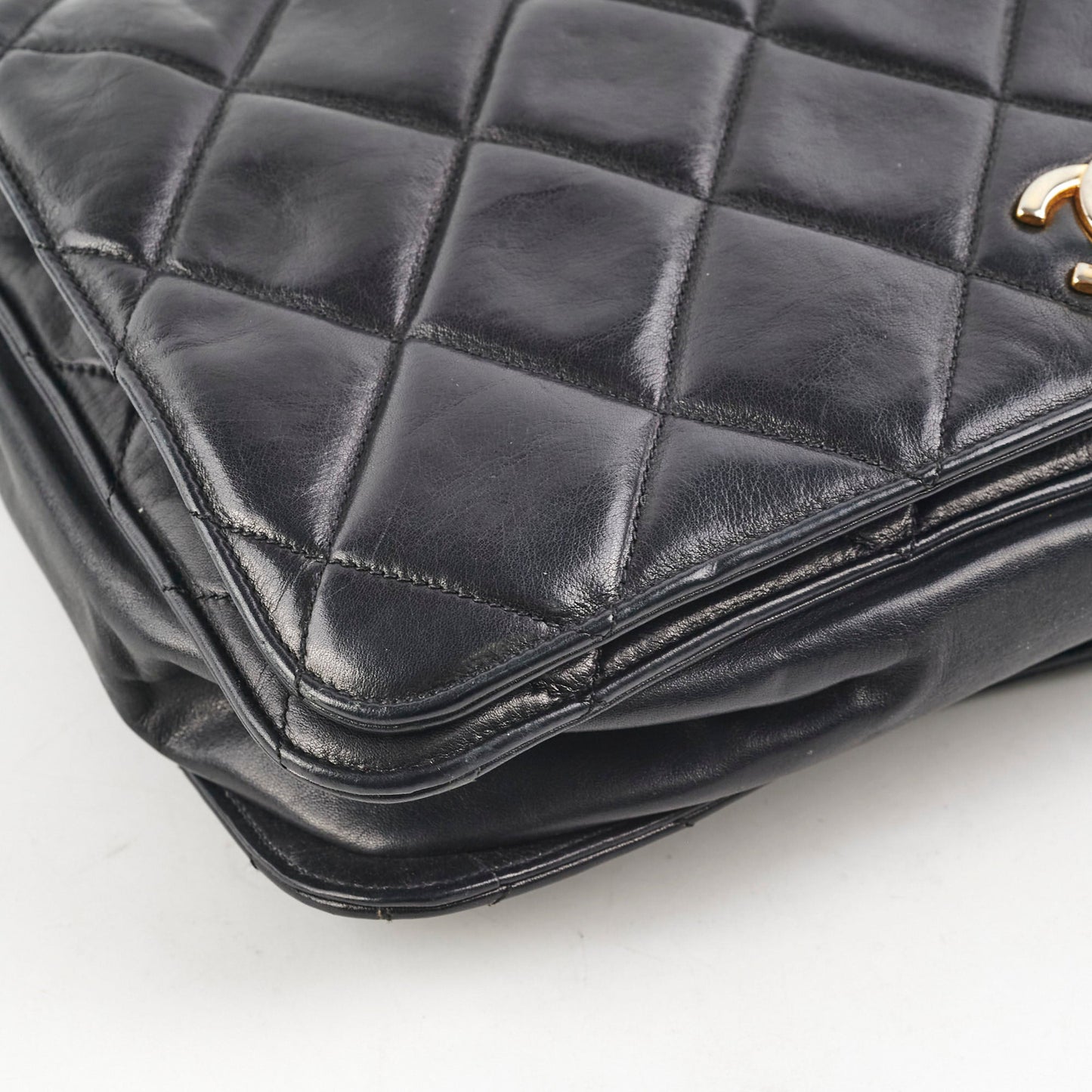 Chanel  Lambskin Black Shoulder Bag