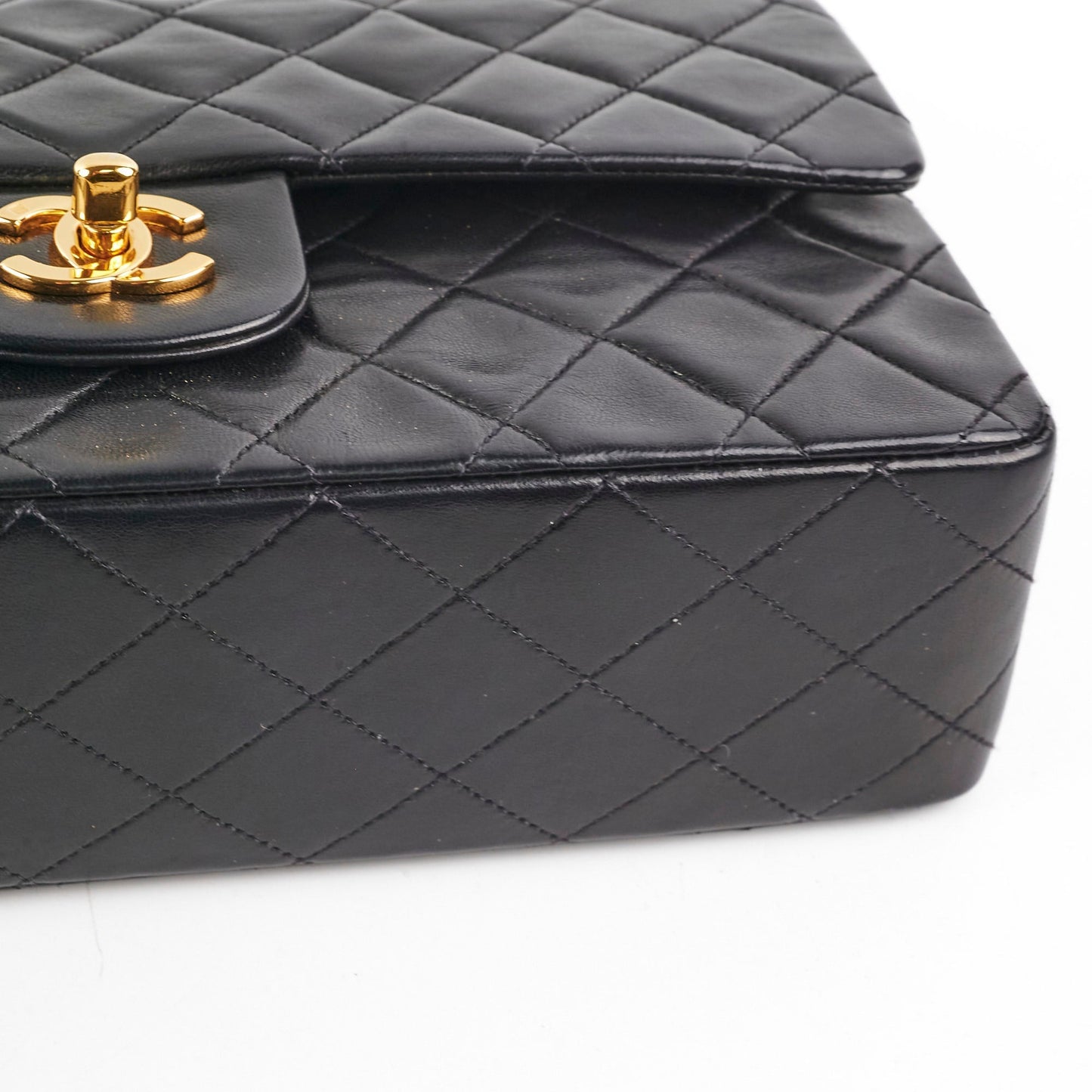Chanel  Medium/Large Double Classic Flap Black