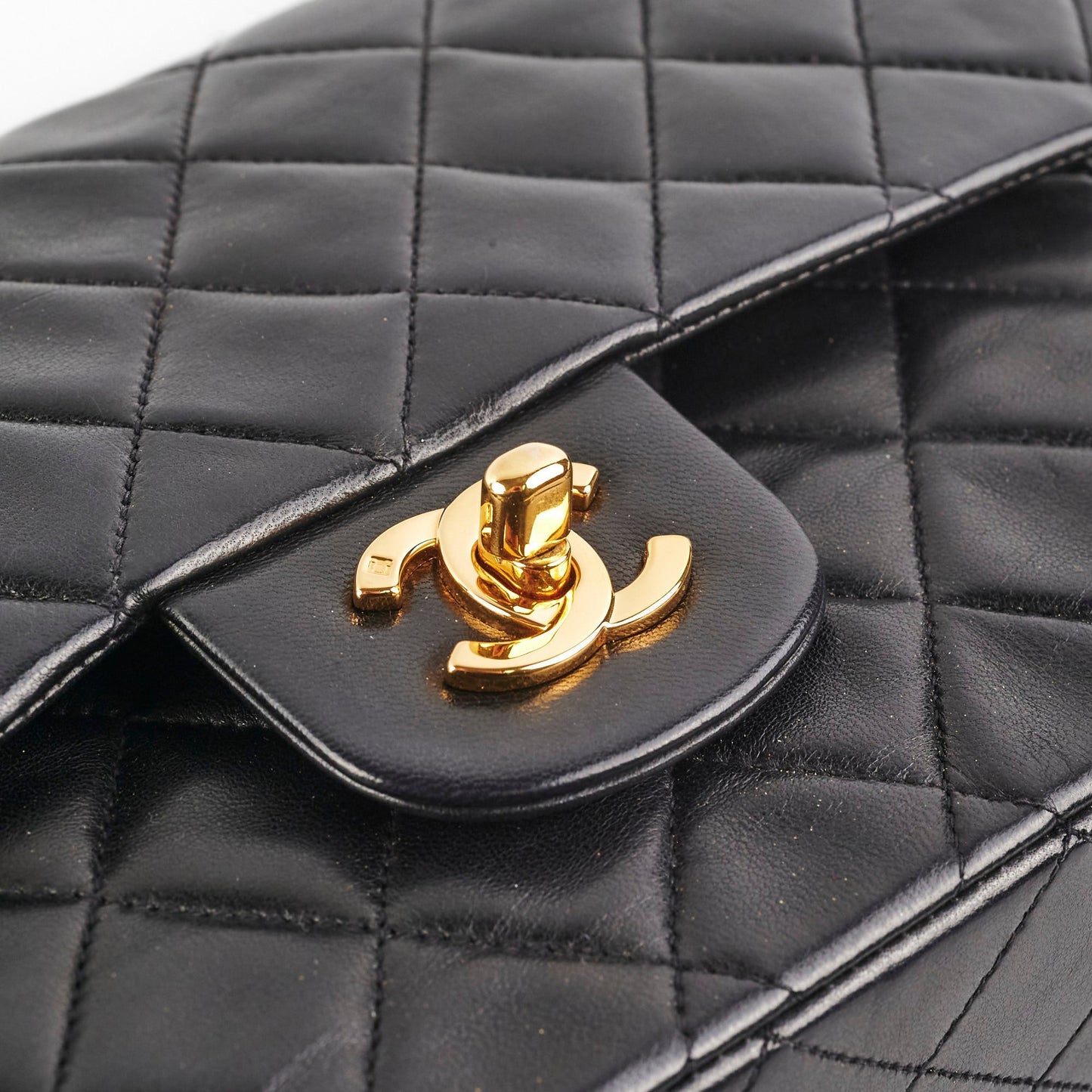 Chanel  Medium/Large Double Classic Flap Black