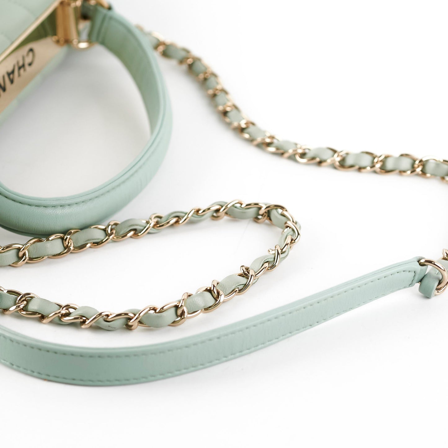Chanel Trendy CC Chevron Light Green Aqua 25 series