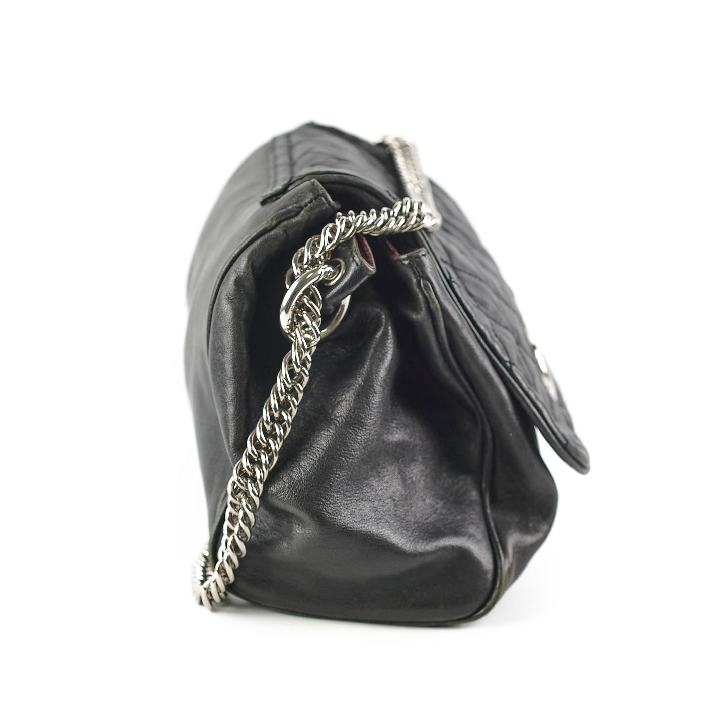 Chanel CC Lambskin Accordion Flap Black