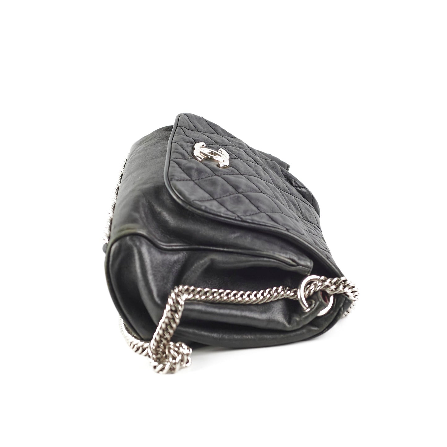 Chanel CC Lambskin Accordion Flap Black