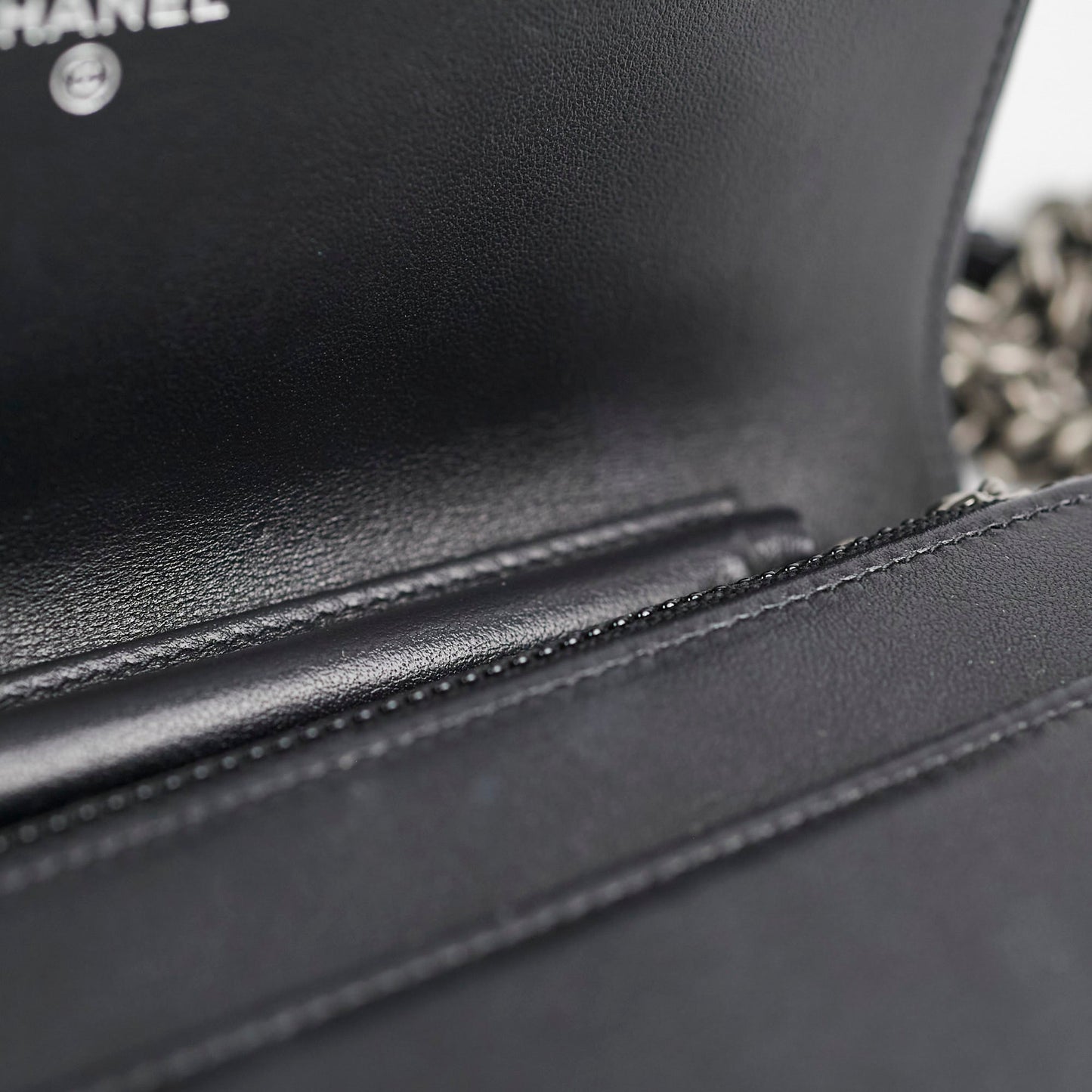 Chanel Caviar Boy Wallet on Chain WOC Black 30Series