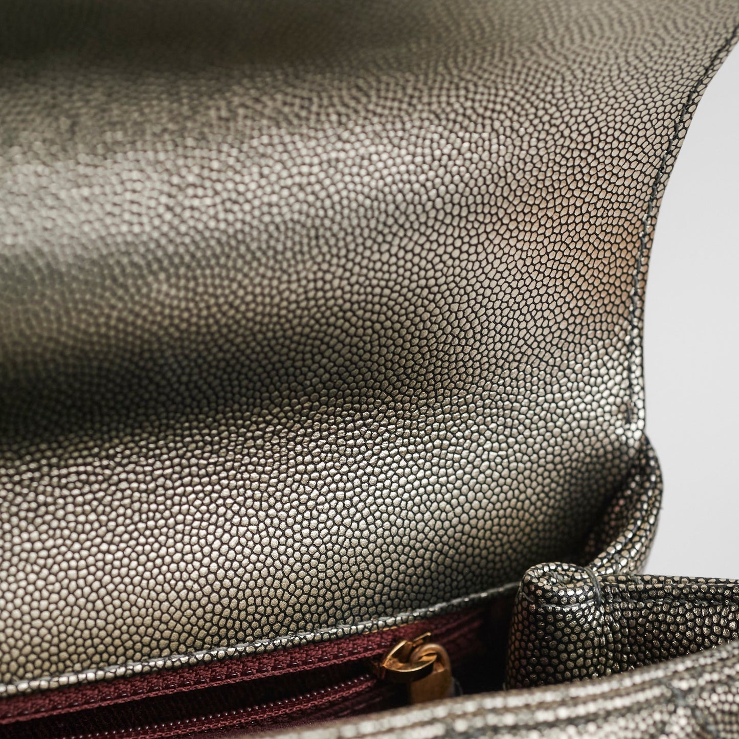 Chanel Small Coco Handle Metallic Silver