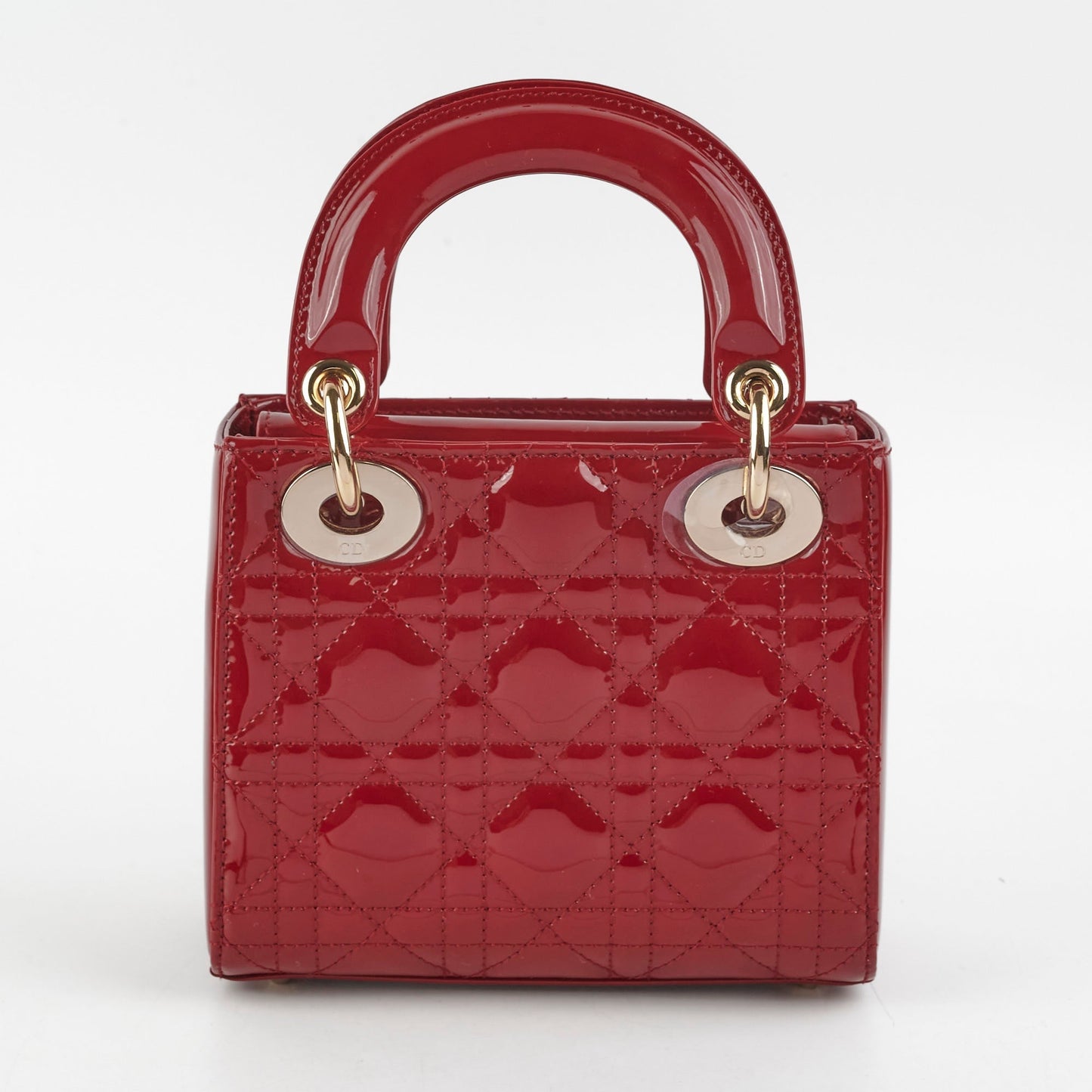 Christian Dior Lady Dior Mini Patent Red