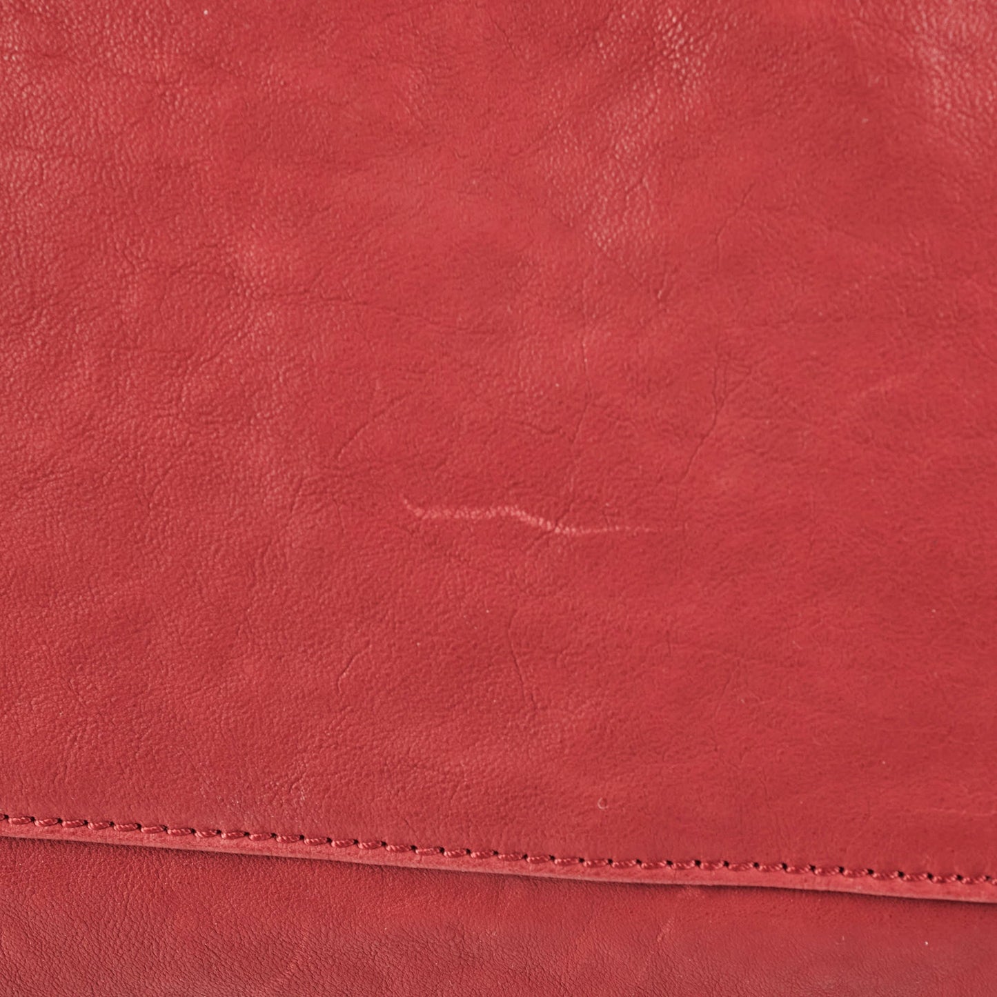 Chanel CC Chain Leather Tote Red