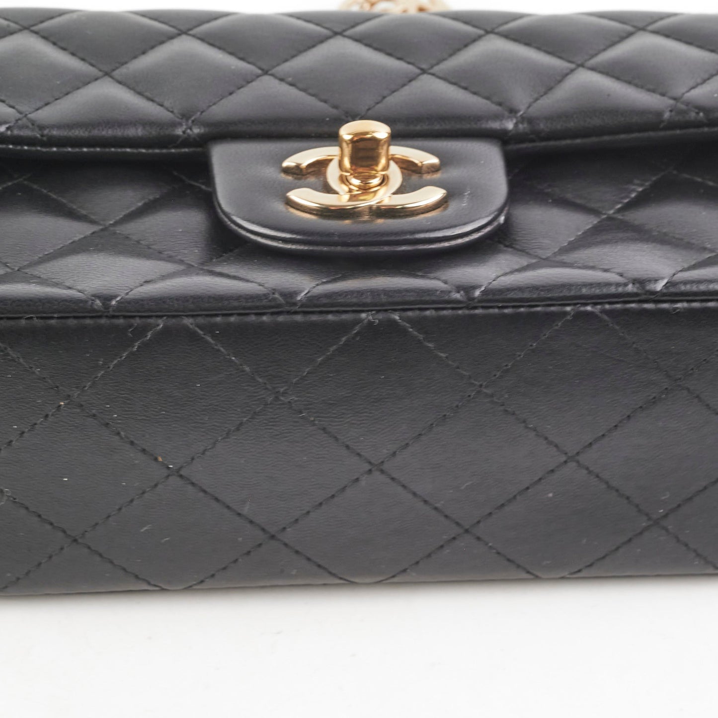 Chanel Seasonal Mini Rectangular Lambskin Black