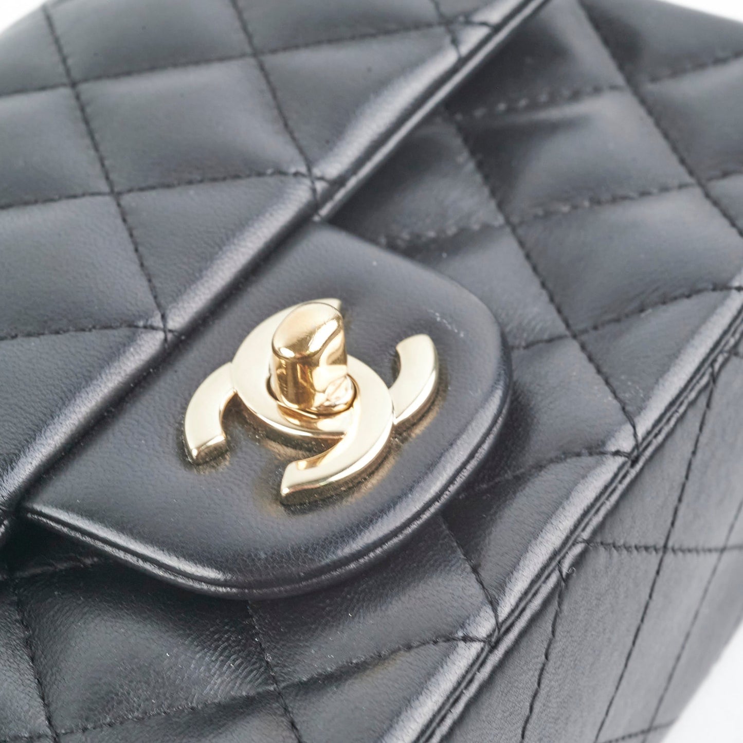 Chanel Seasonal Mini Rectangular Lambskin Black