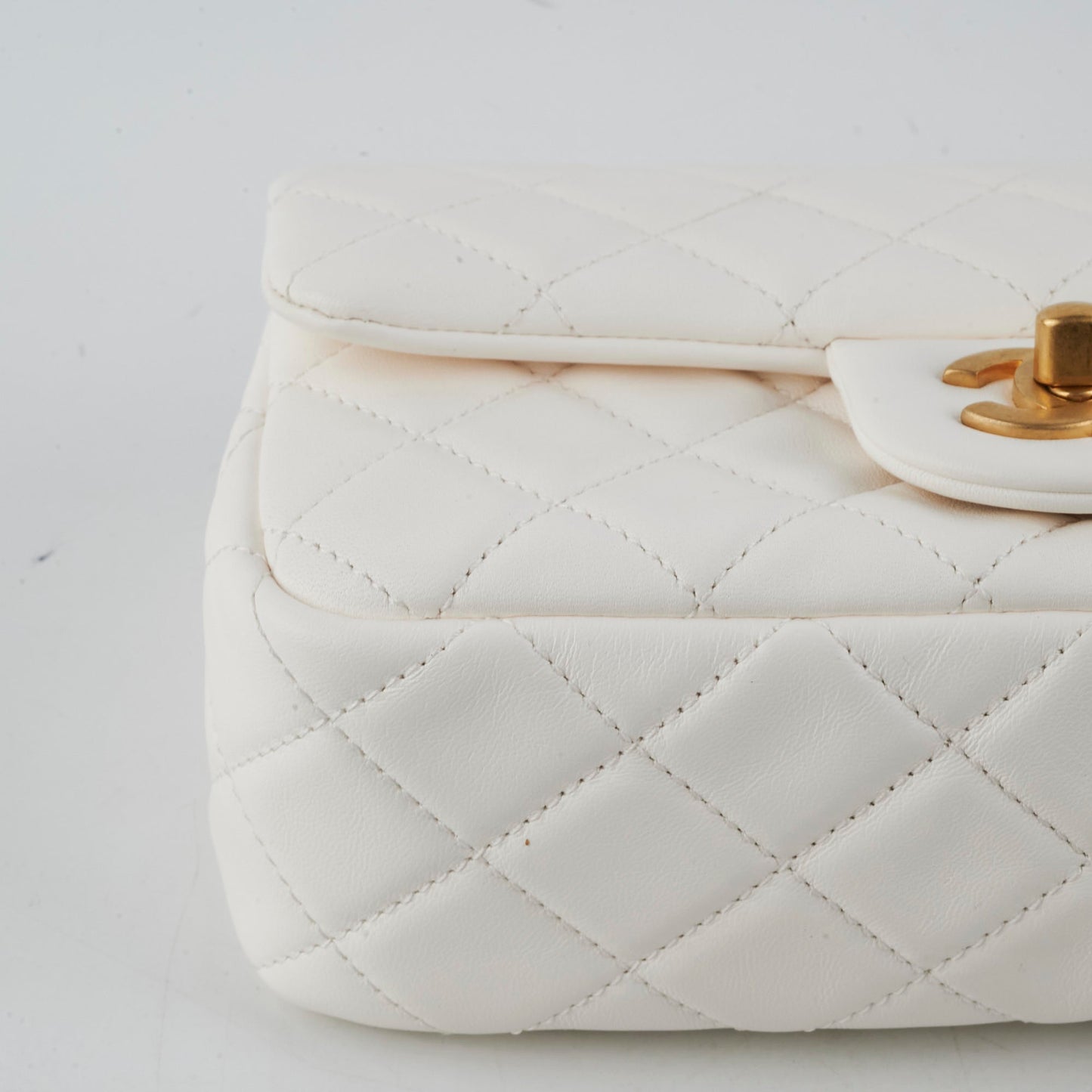 Chanel Pearl Crush Mini Rectangular White