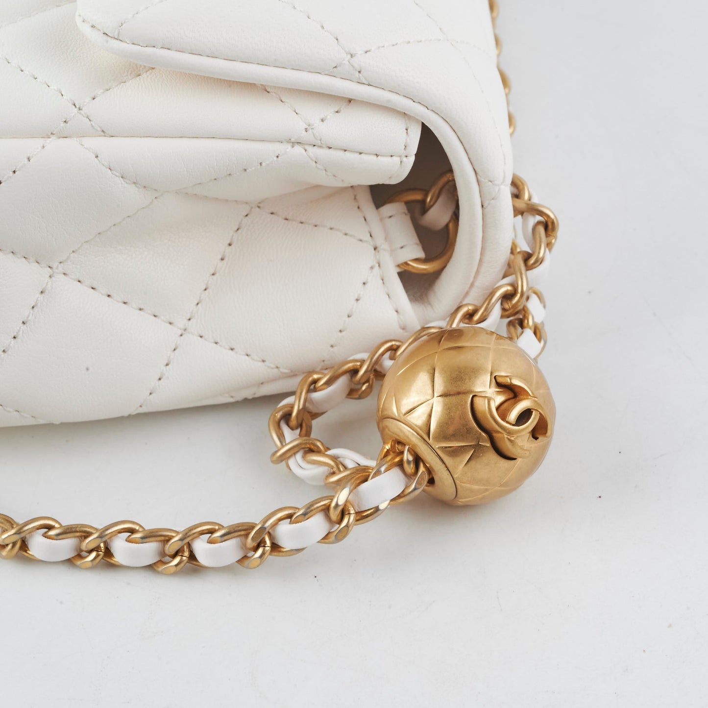 Chanel Pearl Crush Mini Rectangular White