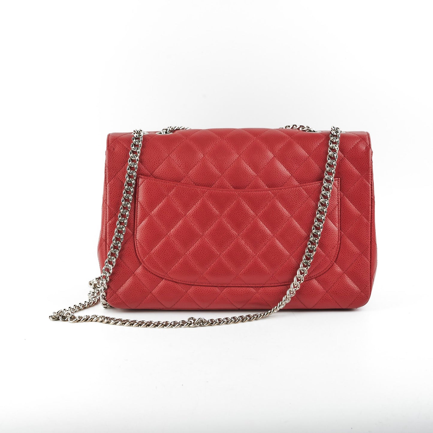 Chanel Classic Single Flap Jumbo Caviar Red - Series 11