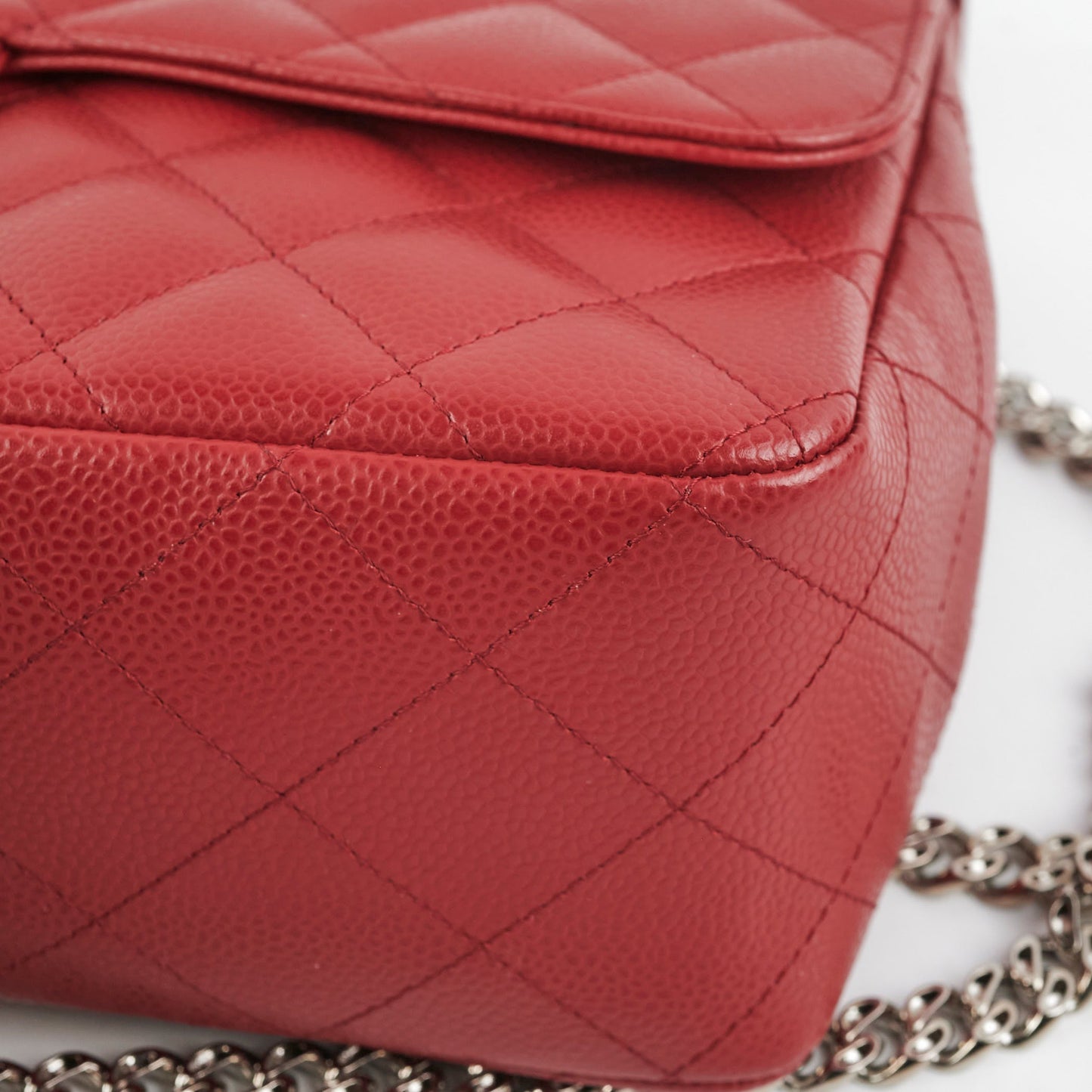 Chanel Classic Single Flap Jumbo Caviar Red - Series 11
