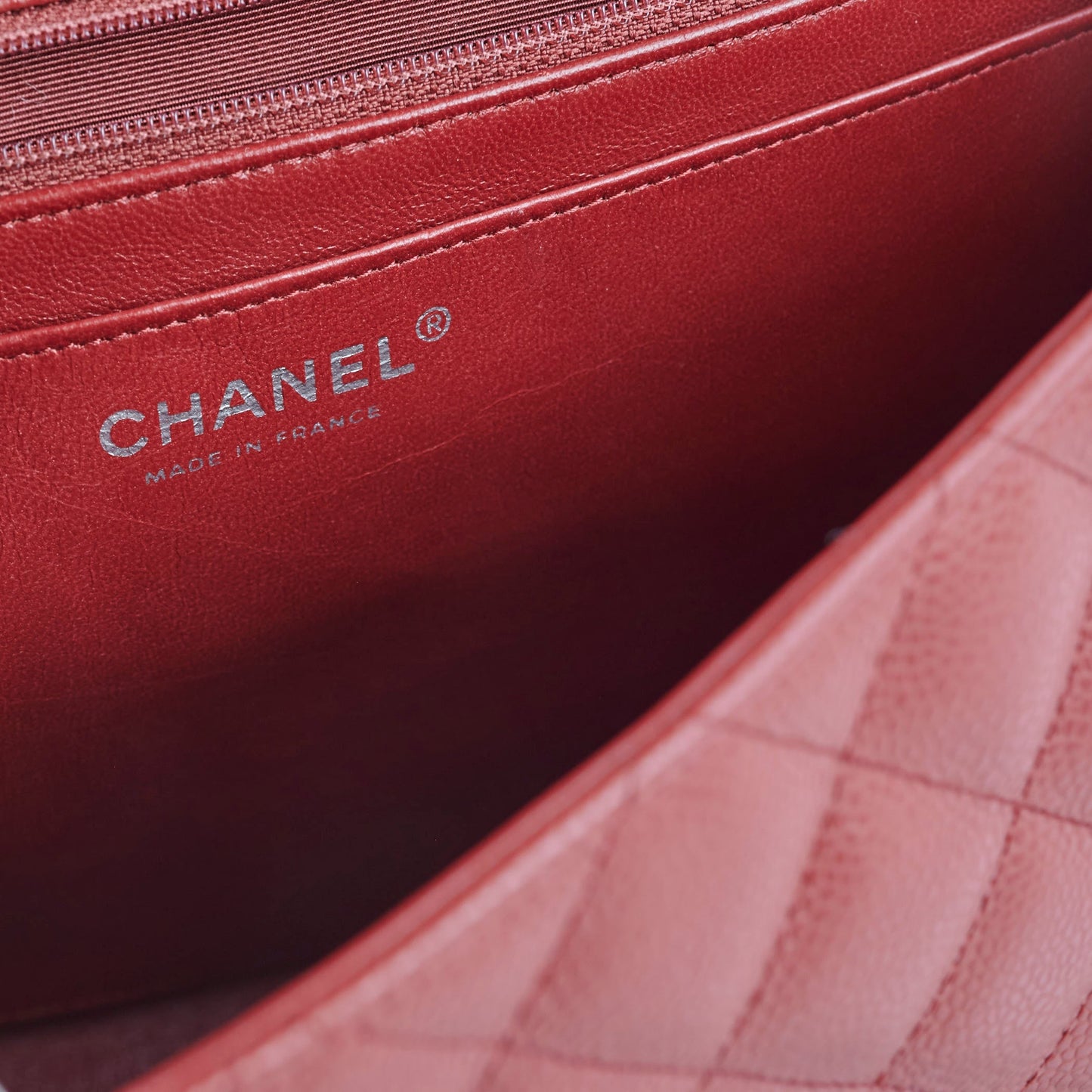 Chanel Classic Single Flap Jumbo Caviar Red - Series 11