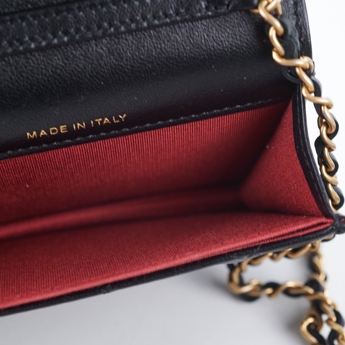 ITEM 1 - Chanel Card Holder On Chain Black