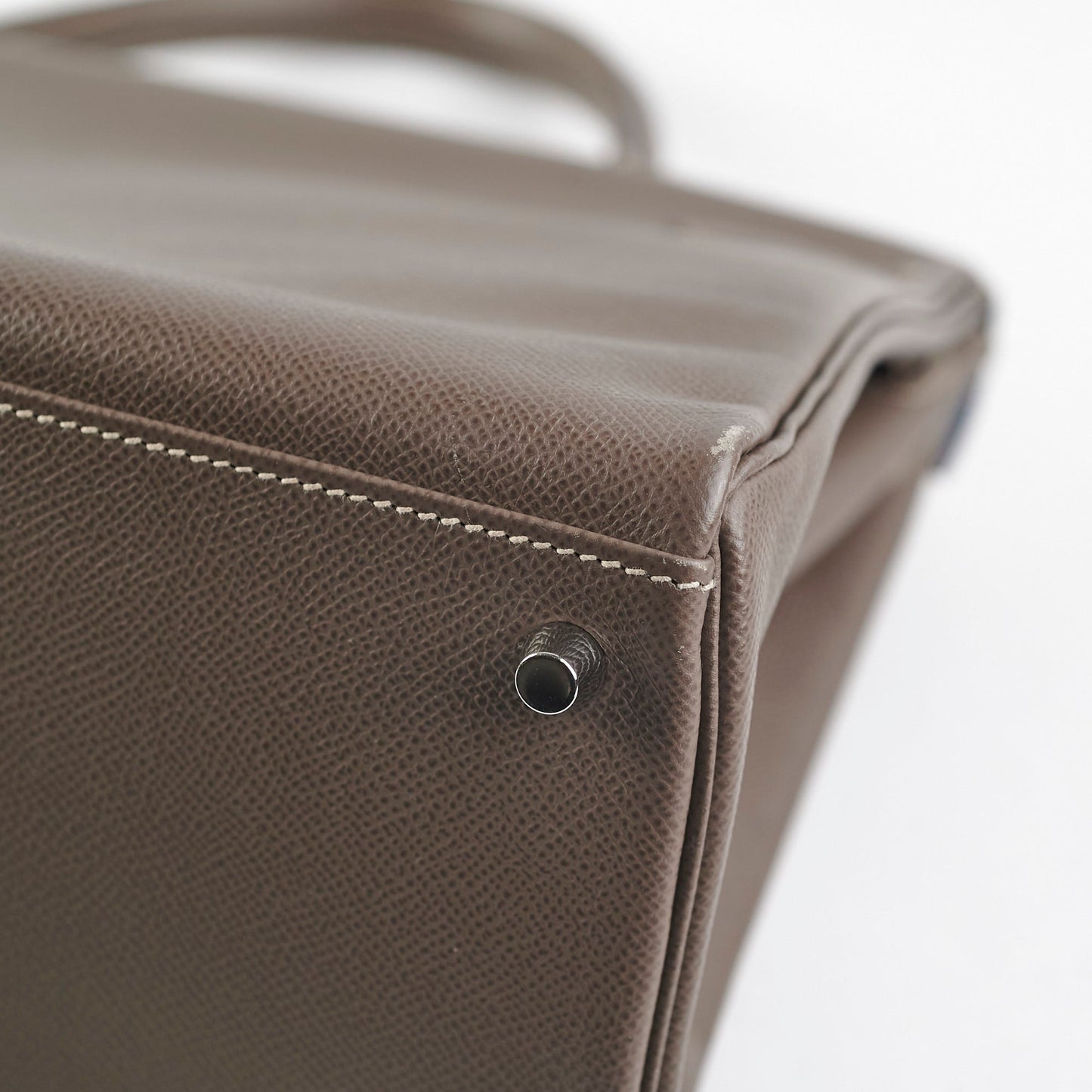 Hermes Kelly 35 Etoupe - P Square Stamp
