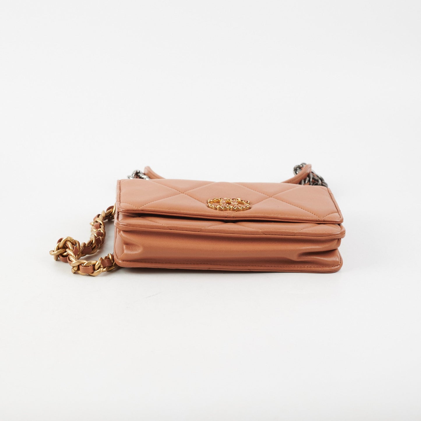 Chanel 19 Wallet on Chain WOC Lambskin Caramel