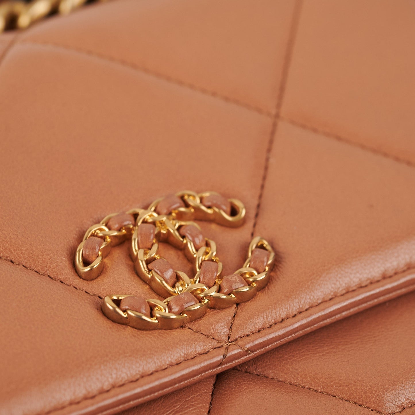 Chanel 19 Wallet on Chain WOC Lambskin Caramel