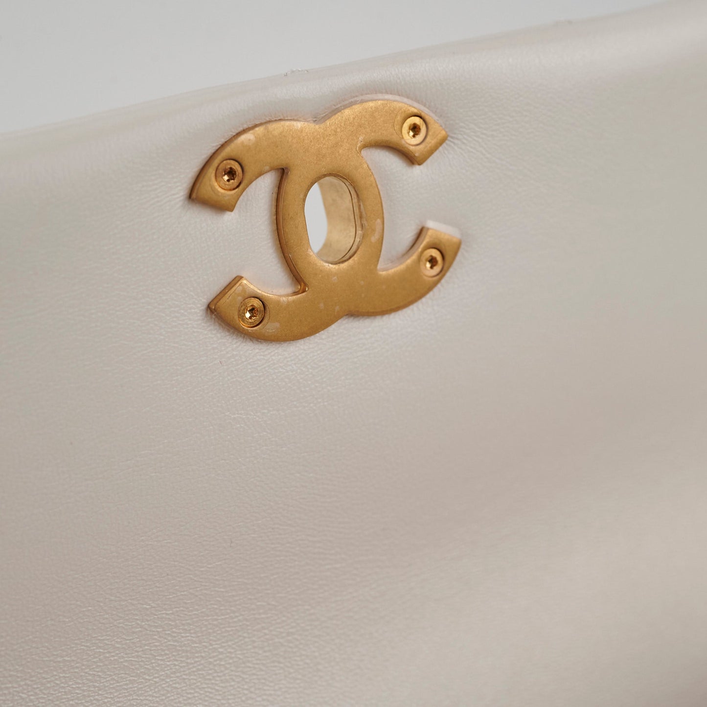 Chanel Seasonal Calfskin Shoulder Bag White