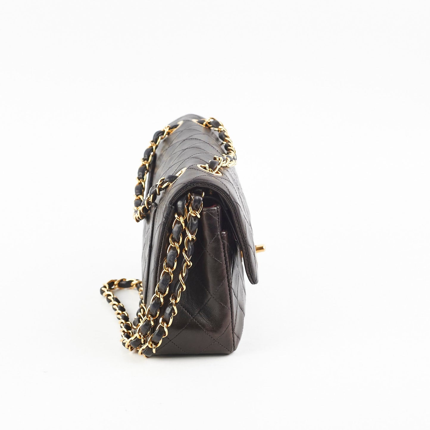 Chanel  Small Classic Flap Dark Brown Lambskin - Series 3
