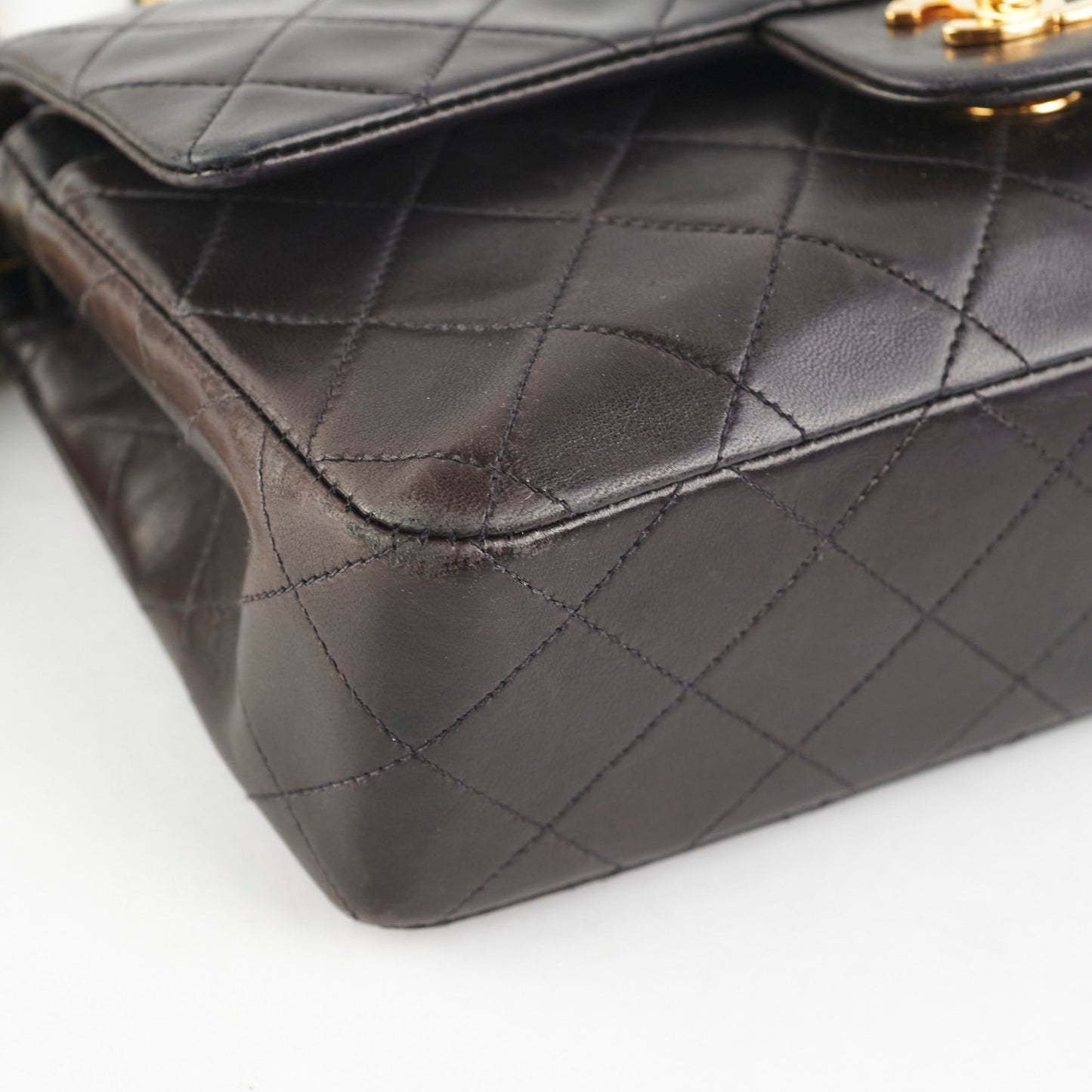 Chanel  Small Classic Flap Dark Brown Lambskin - Series 3