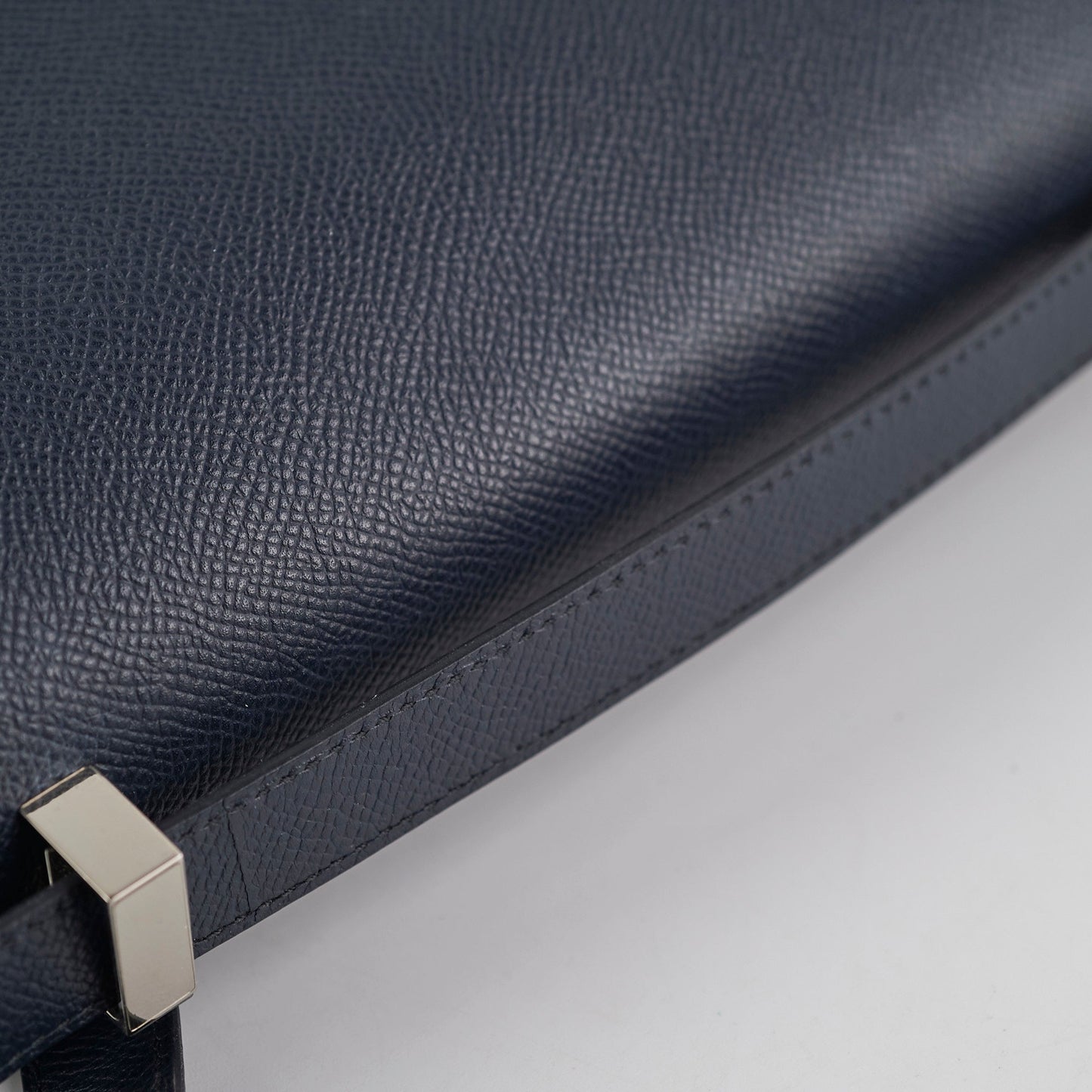 Hermes 24 Constance Epsom Blue Indigo  Stamp X