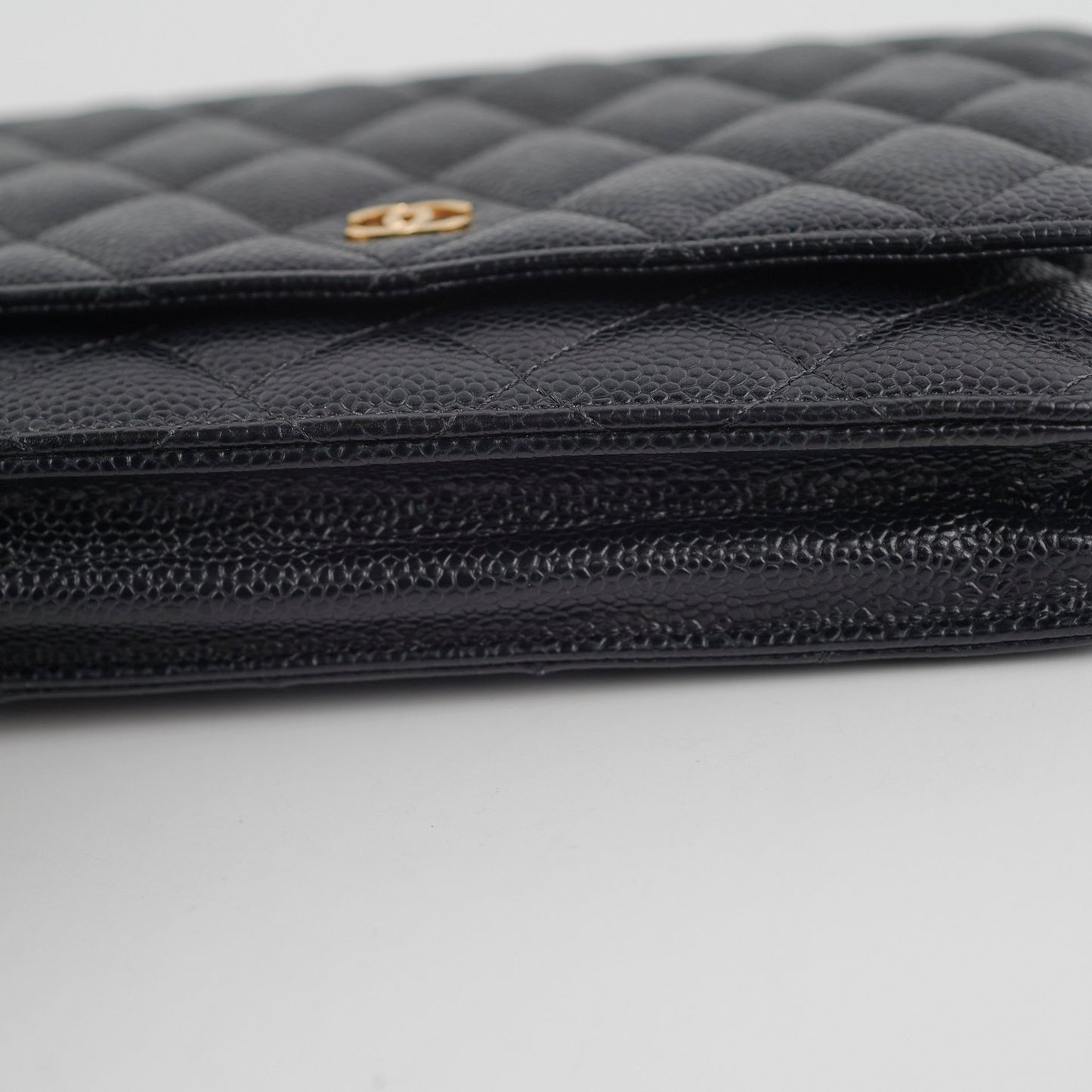 Chanel Caviar Wallet On Chain Woc Black