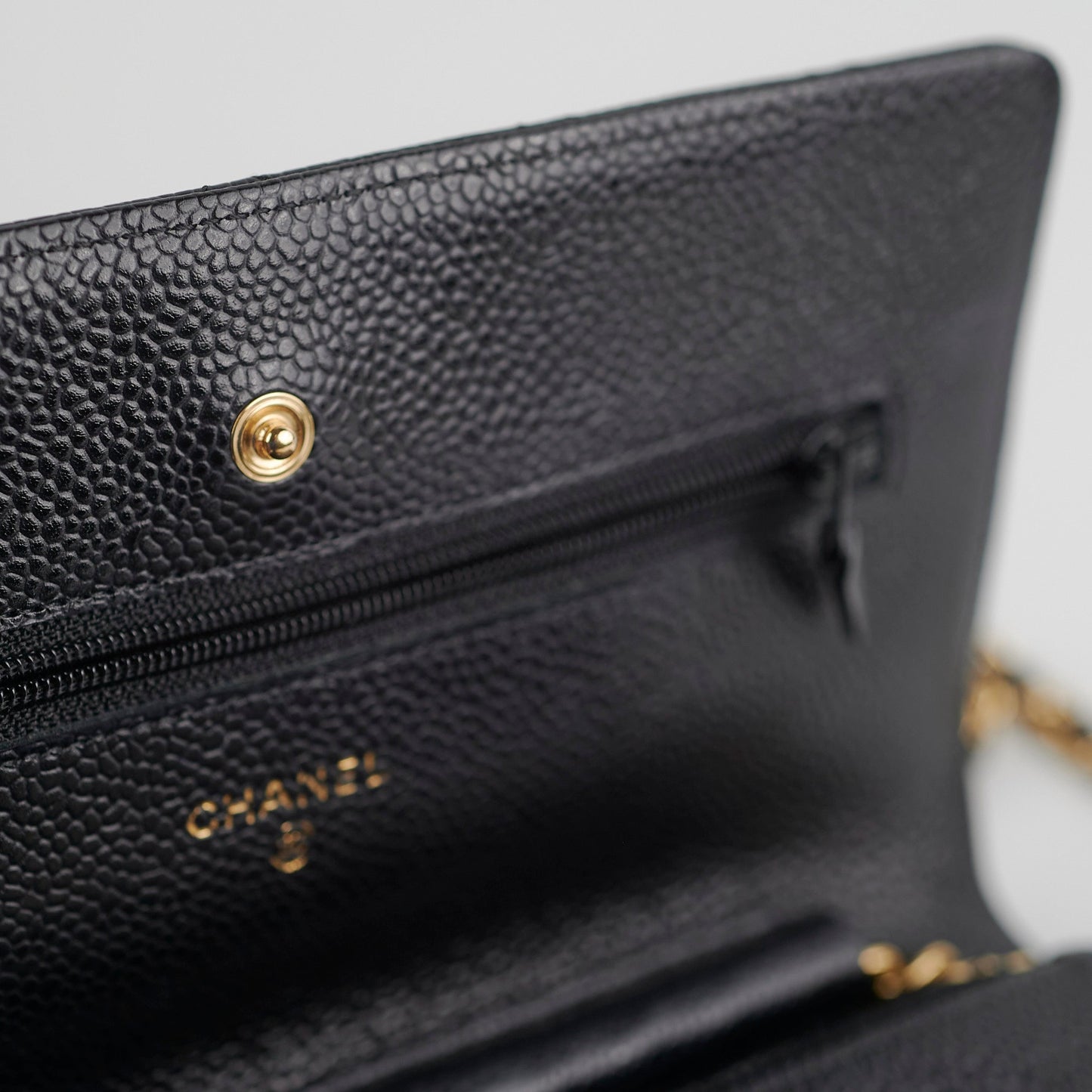 Chanel Caviar Wallet On Chain Woc Black