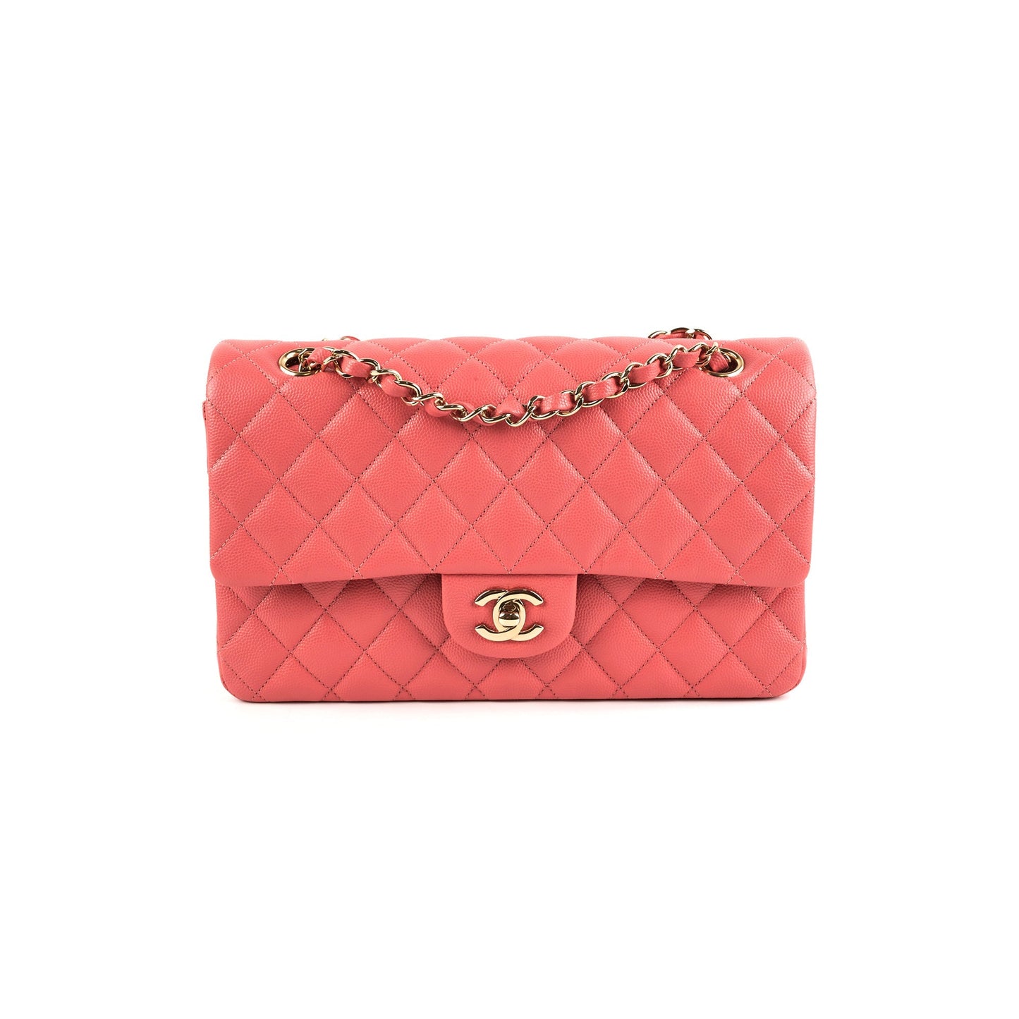 Chanel Caviar Medium/Large Double Classic Flap Pink
