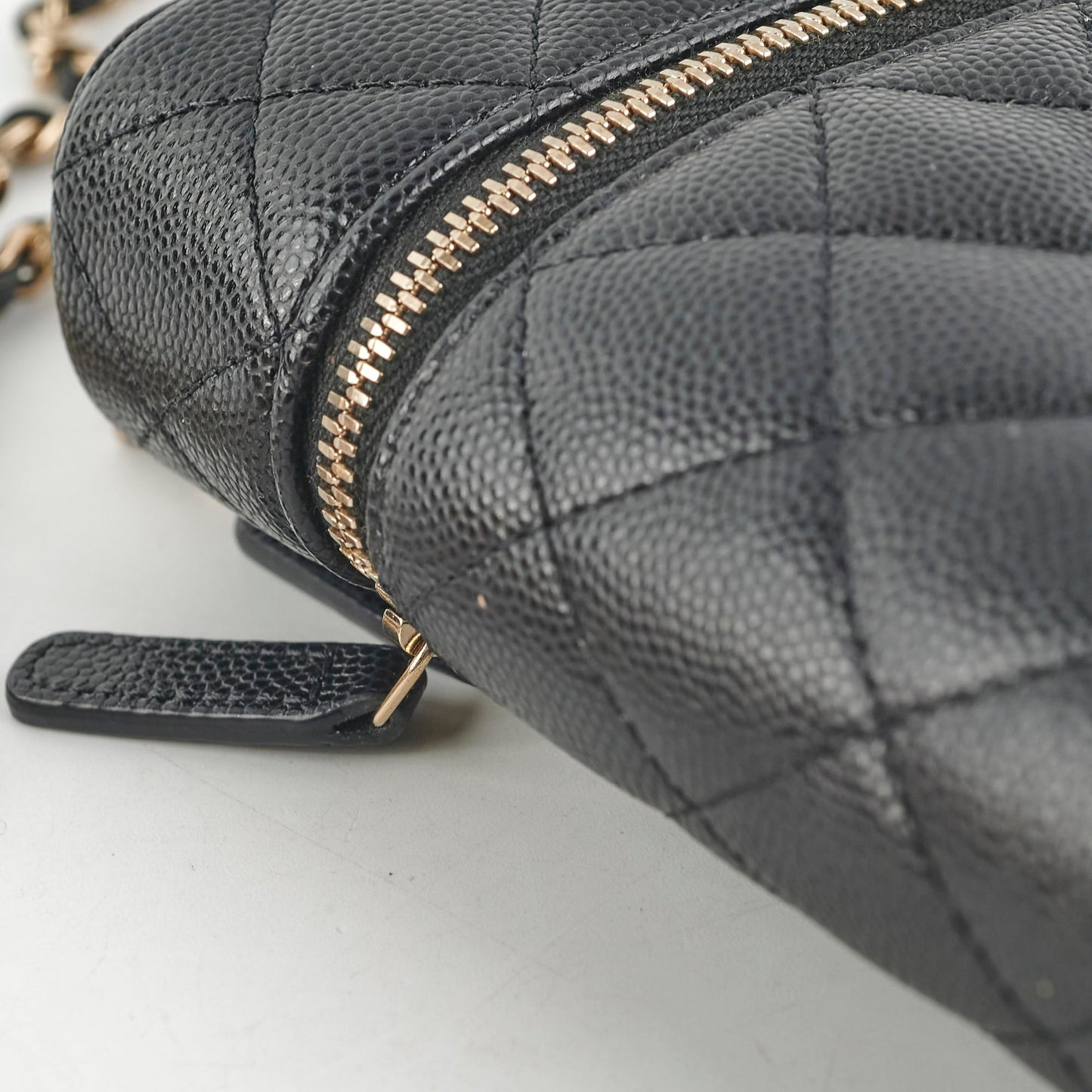 Chanel Caviar Vertical Vanity Case Black 31Series