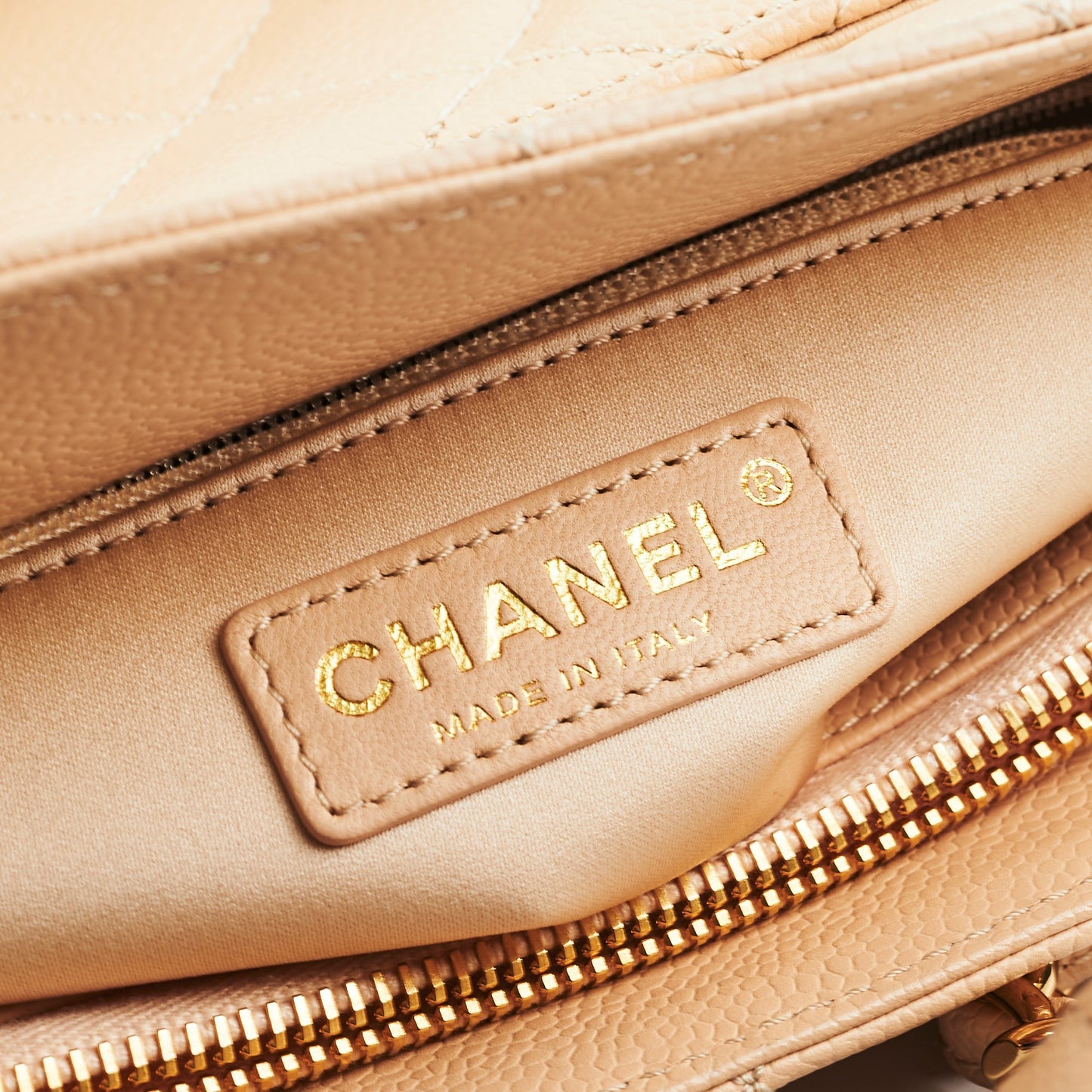 Chanel Caviar Grand Shopping Tote GST Tote Beige