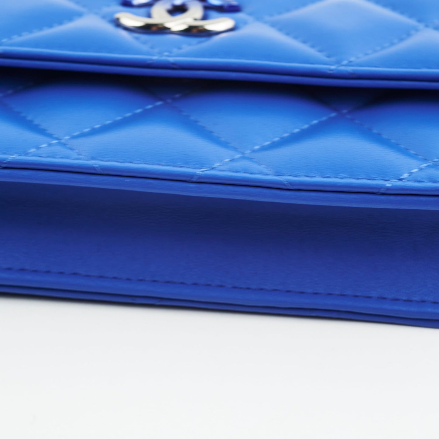 Chanel Mini Seasonal Flap Bag Lambskin Blue