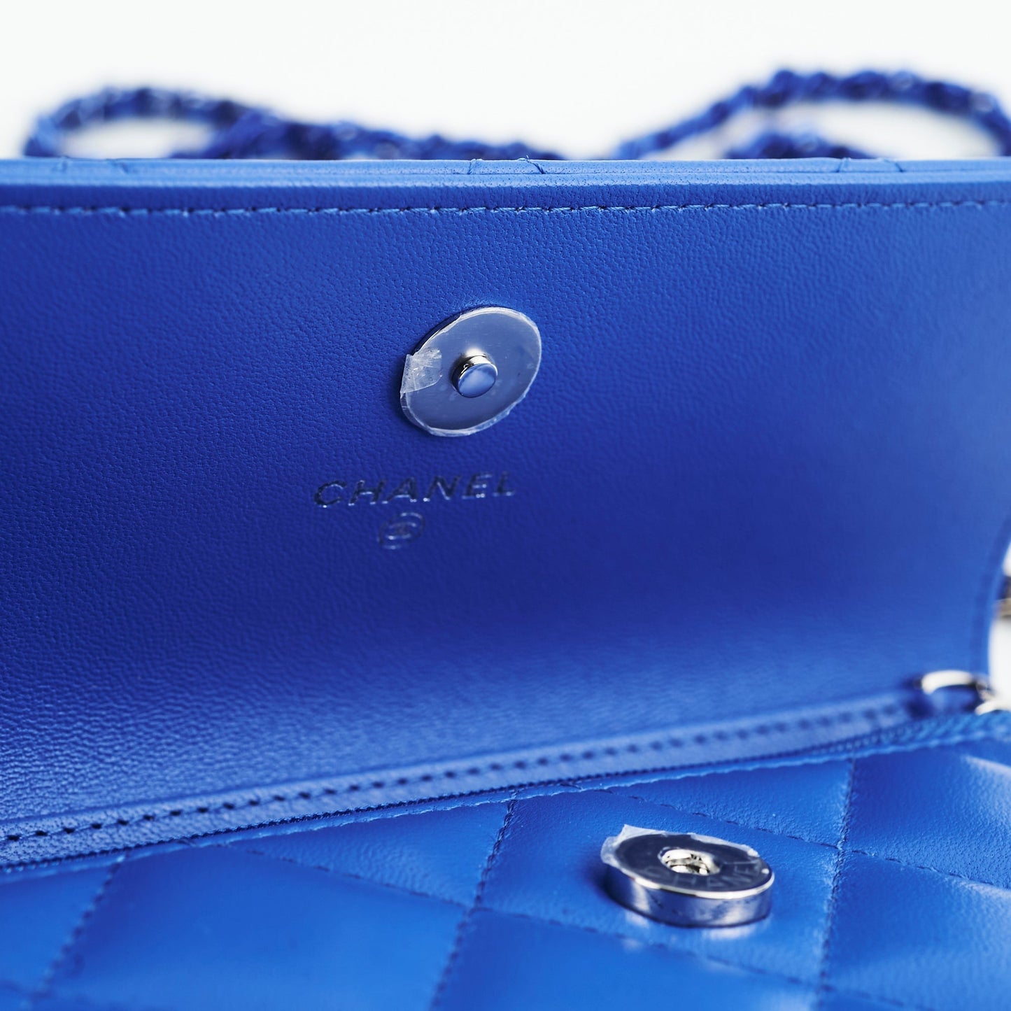 Chanel Mini Seasonal Flap Bag Lambskin Blue
